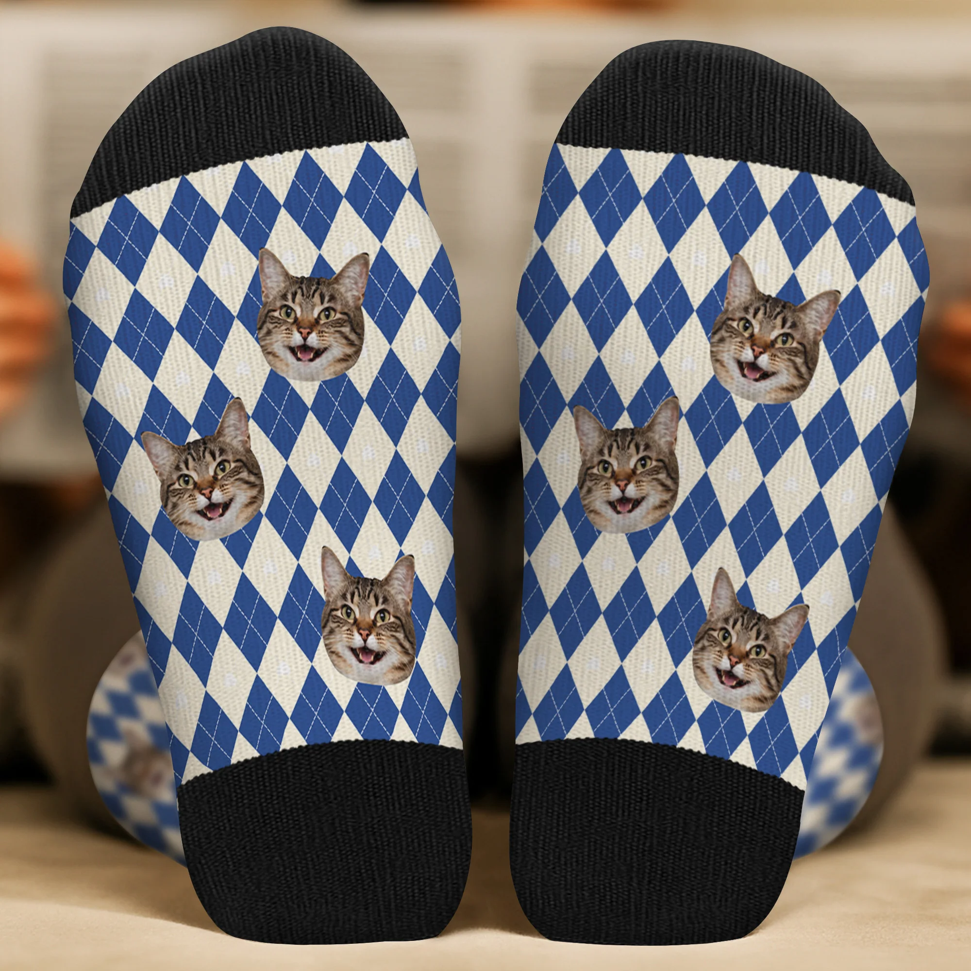 Chaussettes Personnalisées Avec Photo Pour Femme Et Homme - Toi Moi Et Chien - Image 2