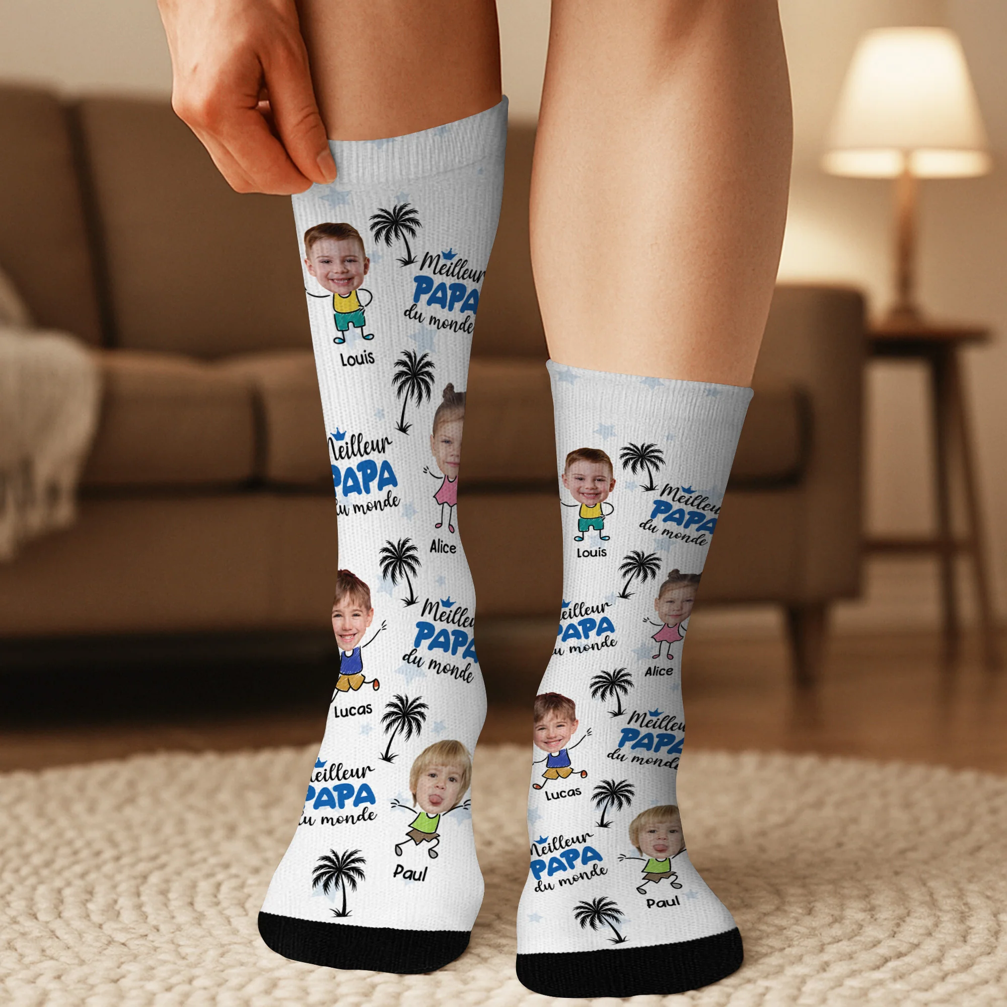 Chaussettes Personnalisées Avec Visage - Meilleure Maman - Image 3