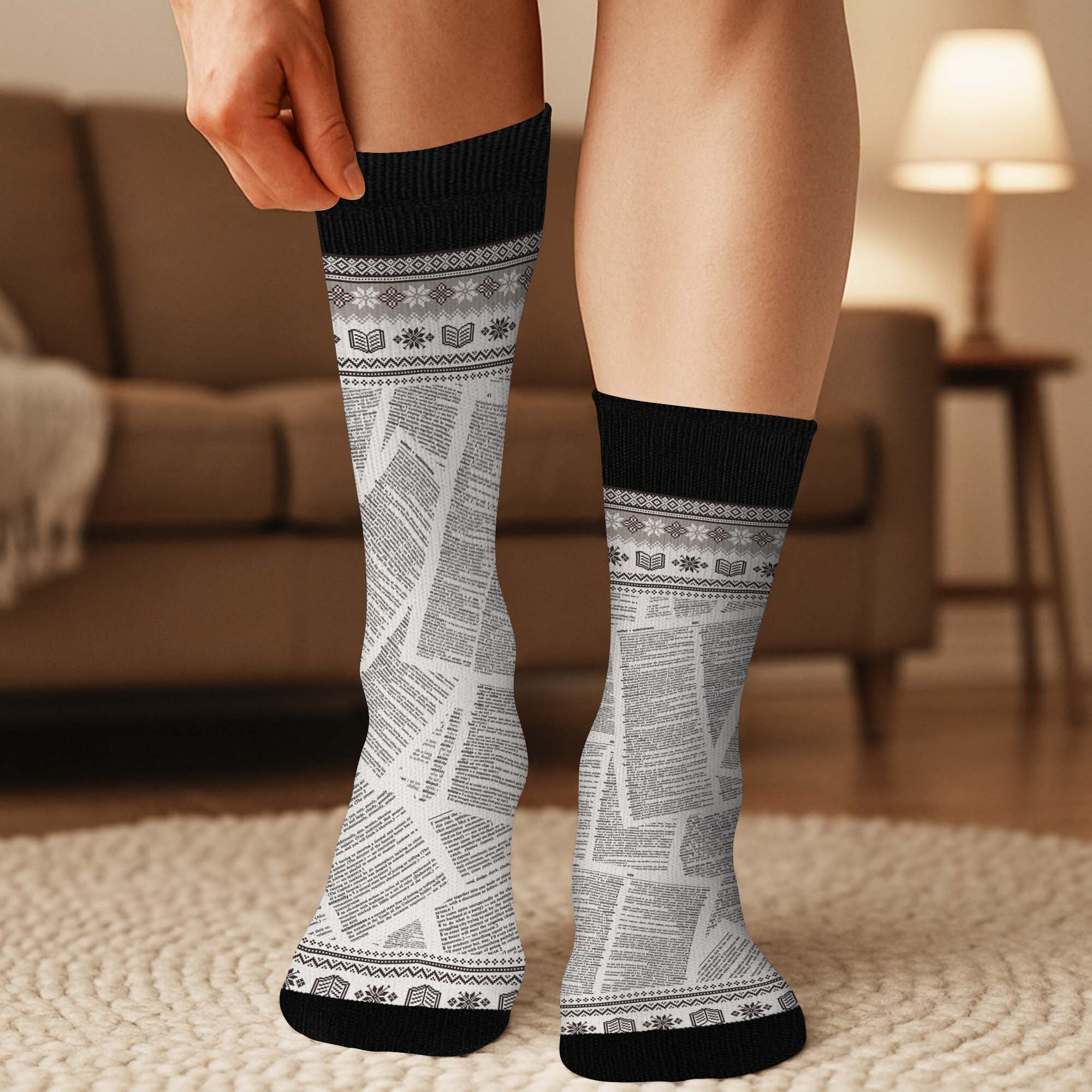 Chaussette Personnalisée Homme Aime Les Livres - Juste Un Chapitre De Plus - Image 3