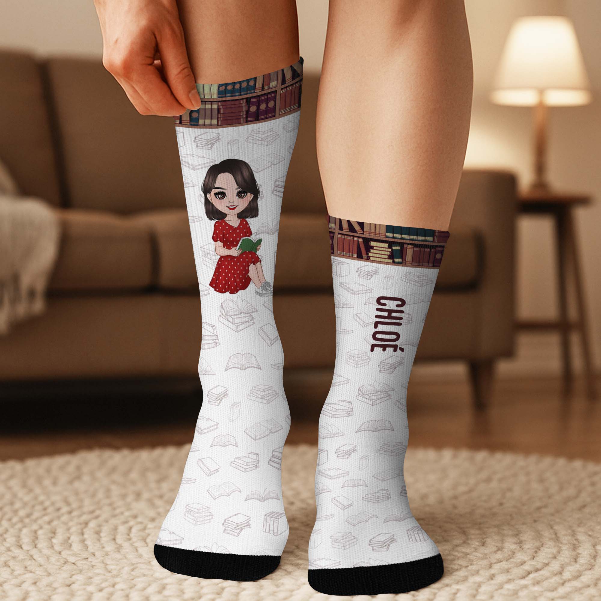Chaussettes Personnalisées - Cadeau Pour Les Amoureux Des Livres - Image 3