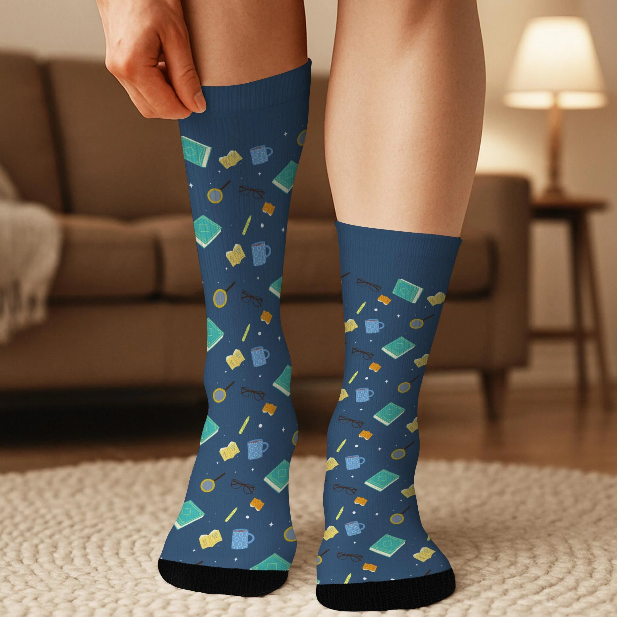 Chaussettes Personnalisées Pour Les Amoureux Des Livres - Ne Pas Déranger Je Lis - Image 3