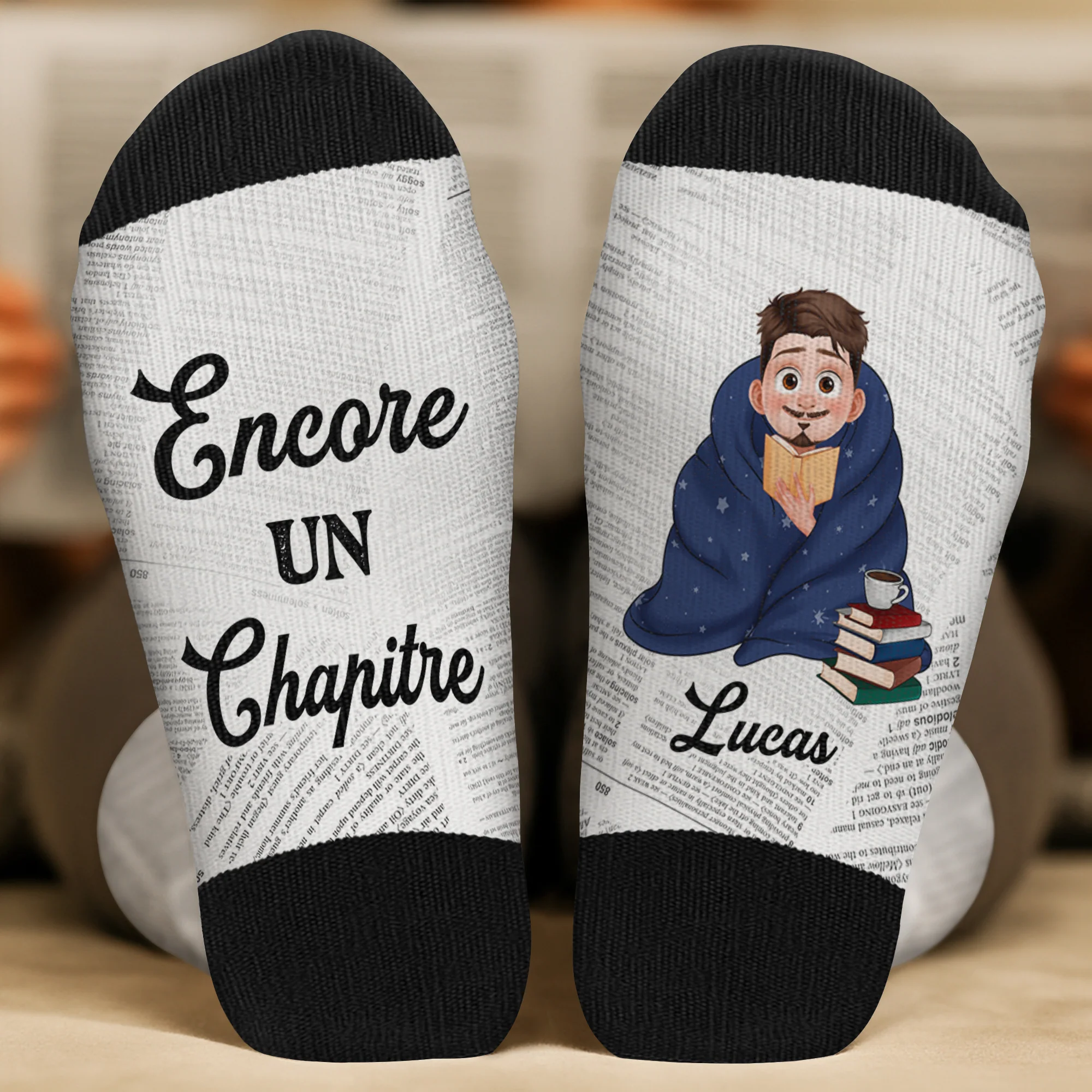 Chaussette Personnalisée Lecture - Juste Une Fille Qui Aime Livres - Image 2
