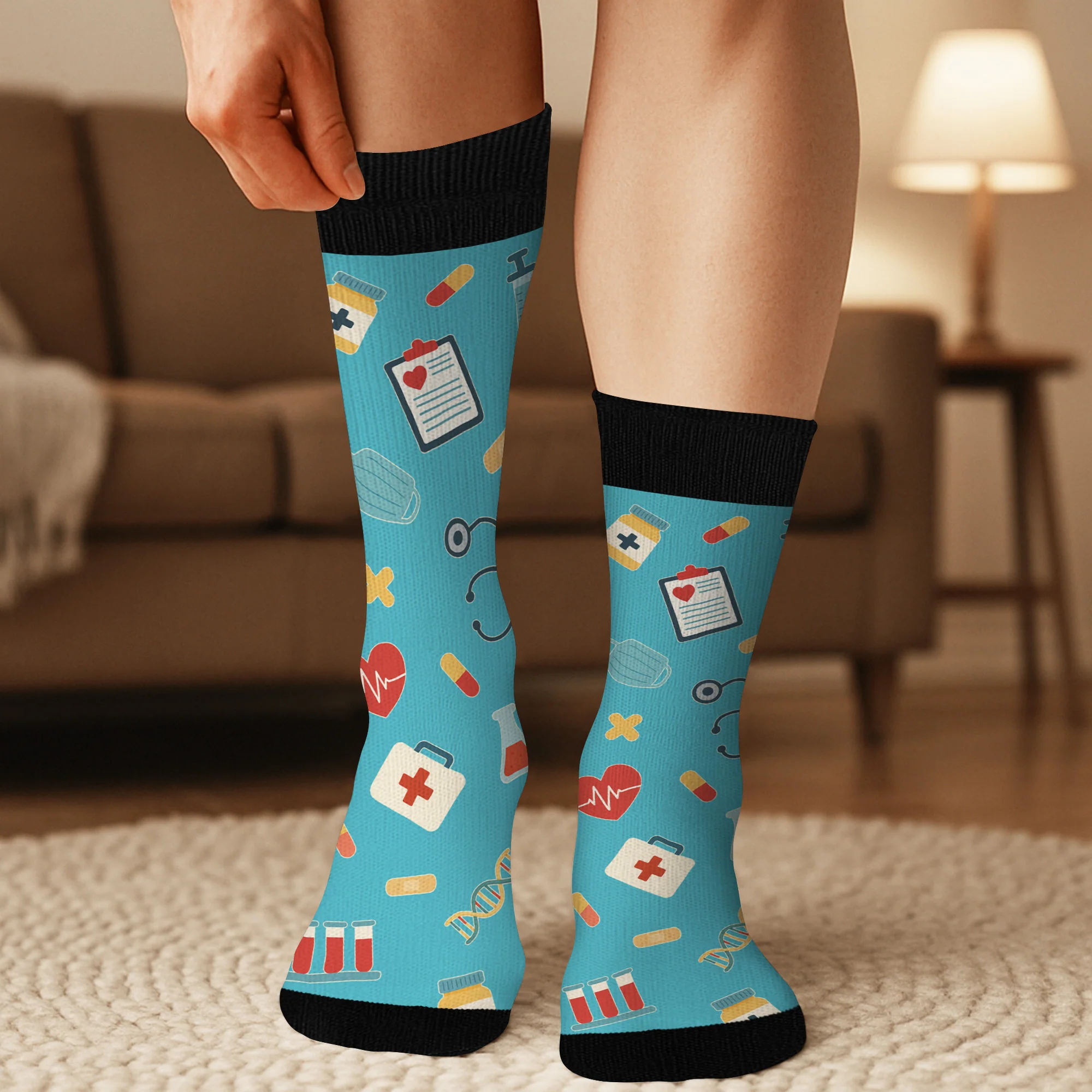 Chaussette Personnalisée Texte - Modèle Infirmière - Image 3