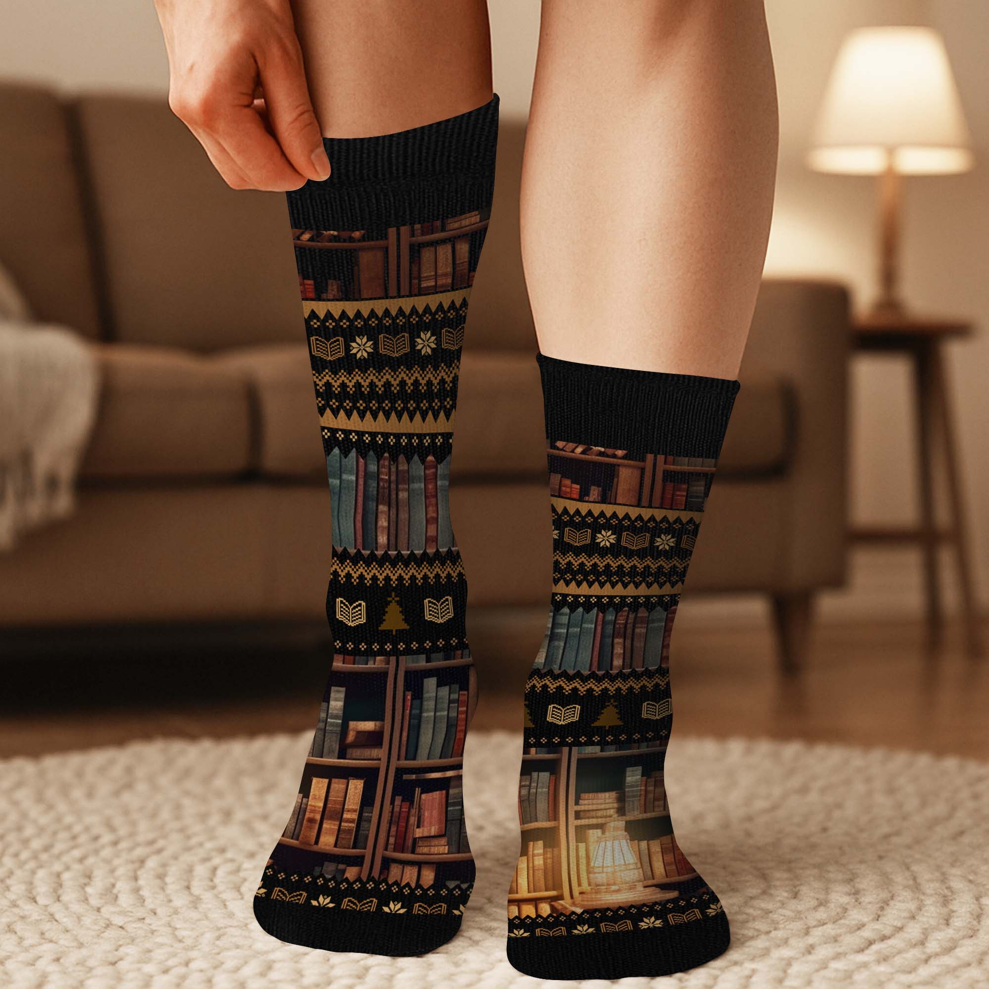 Chaussettes Personnalisées Pour Bibliophile - Juste Une Fille Qui Aime Les Livres - Image 3