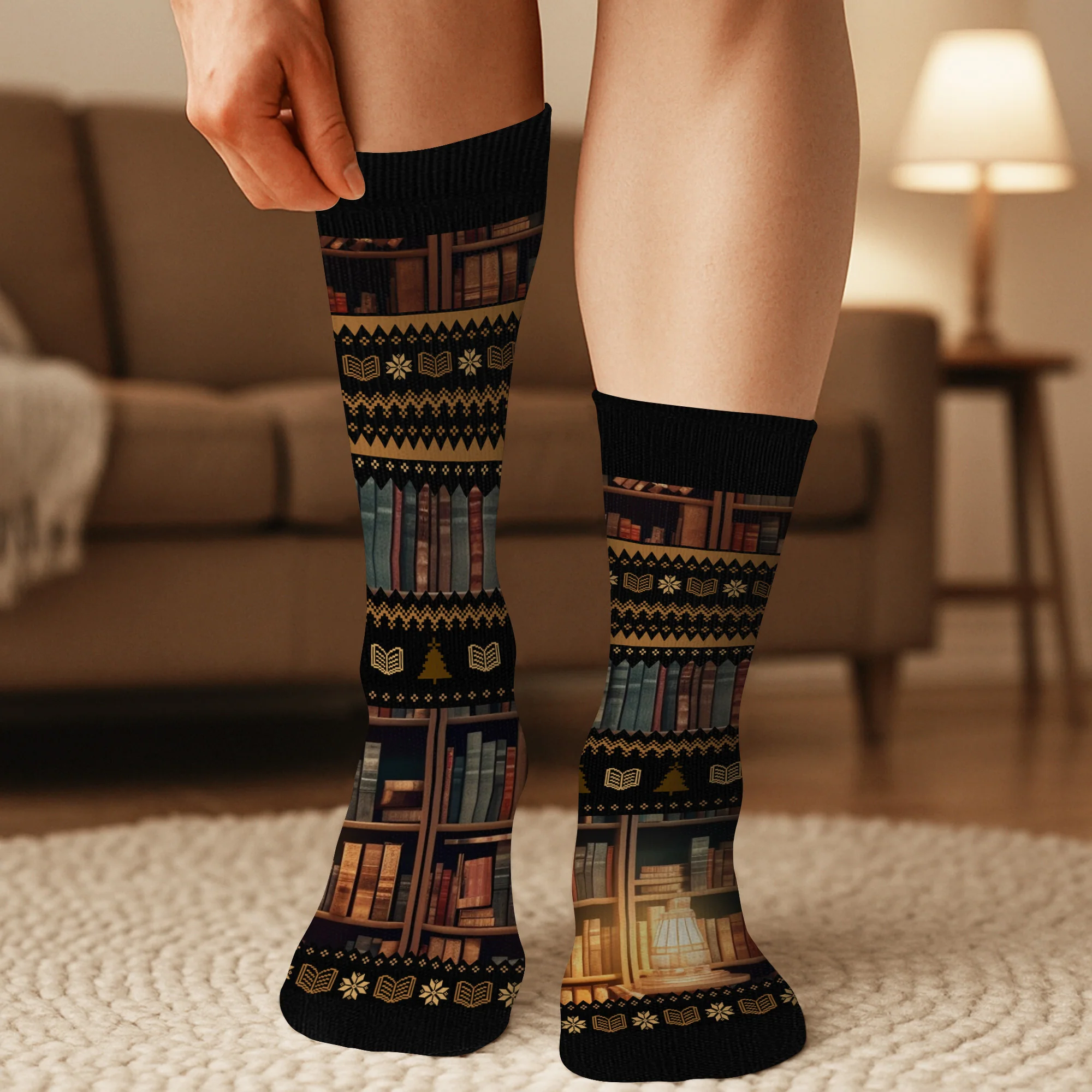 Chaussettes Personnalisées Pour Femme Et Homme - Juste Une Fille Qui Aime Les Livres - Image 3