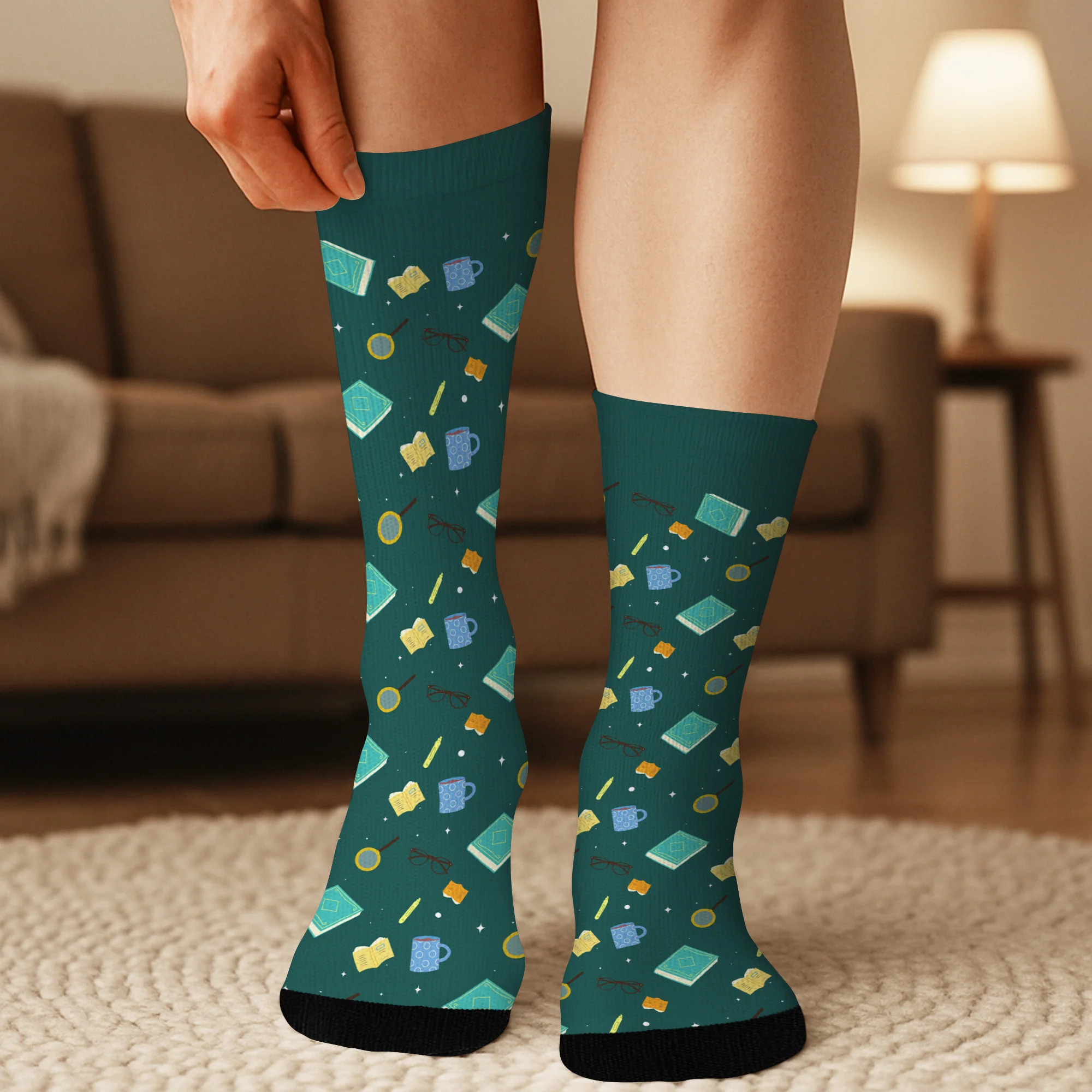 Chaussettes Personnalisées Pour Les Amoureux Des Livres - Ne Pas Déranger Je Lis - Image 3