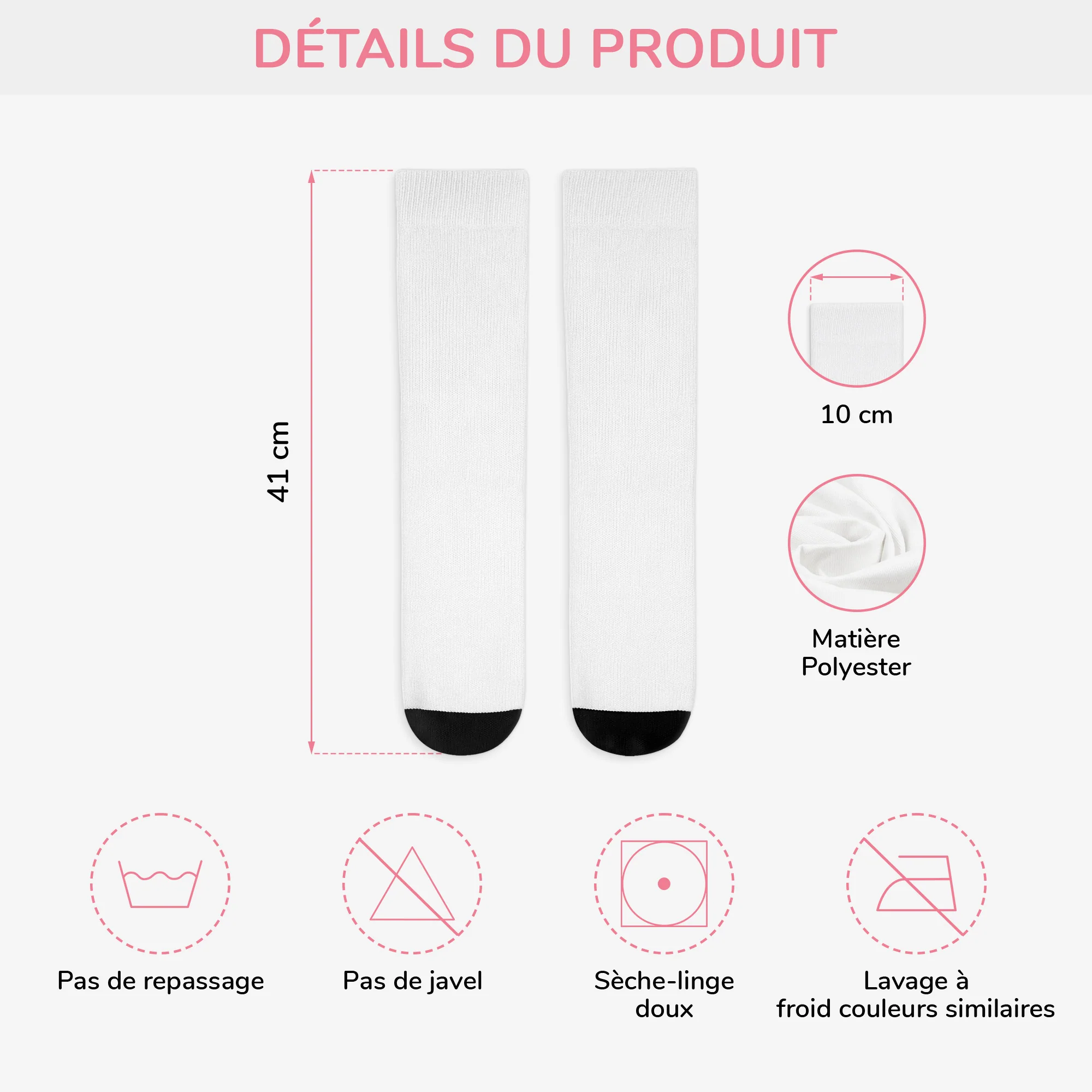 Chaussette Personnalisé Animaux – Visage Cheval - Image 4