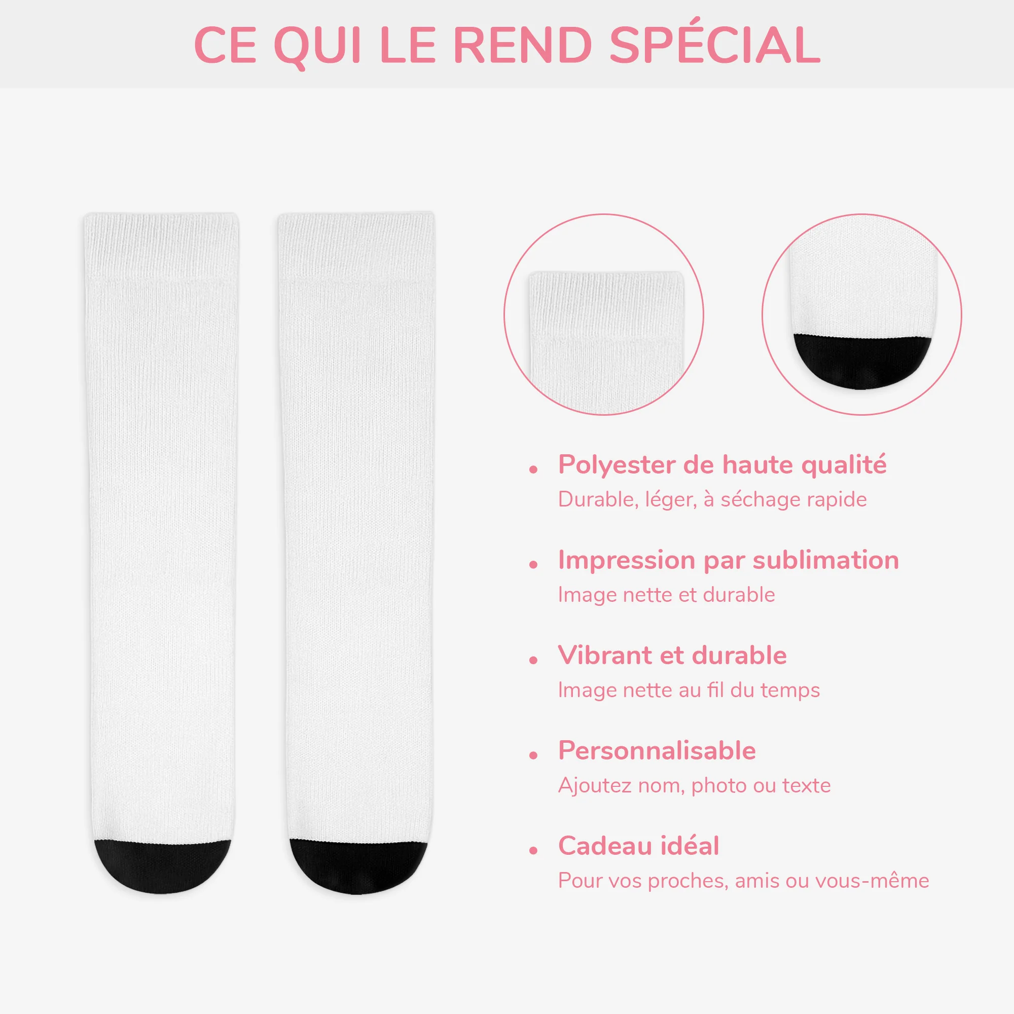 Chaussette Personnalisé Animaux – Visage Cheval - Image 5