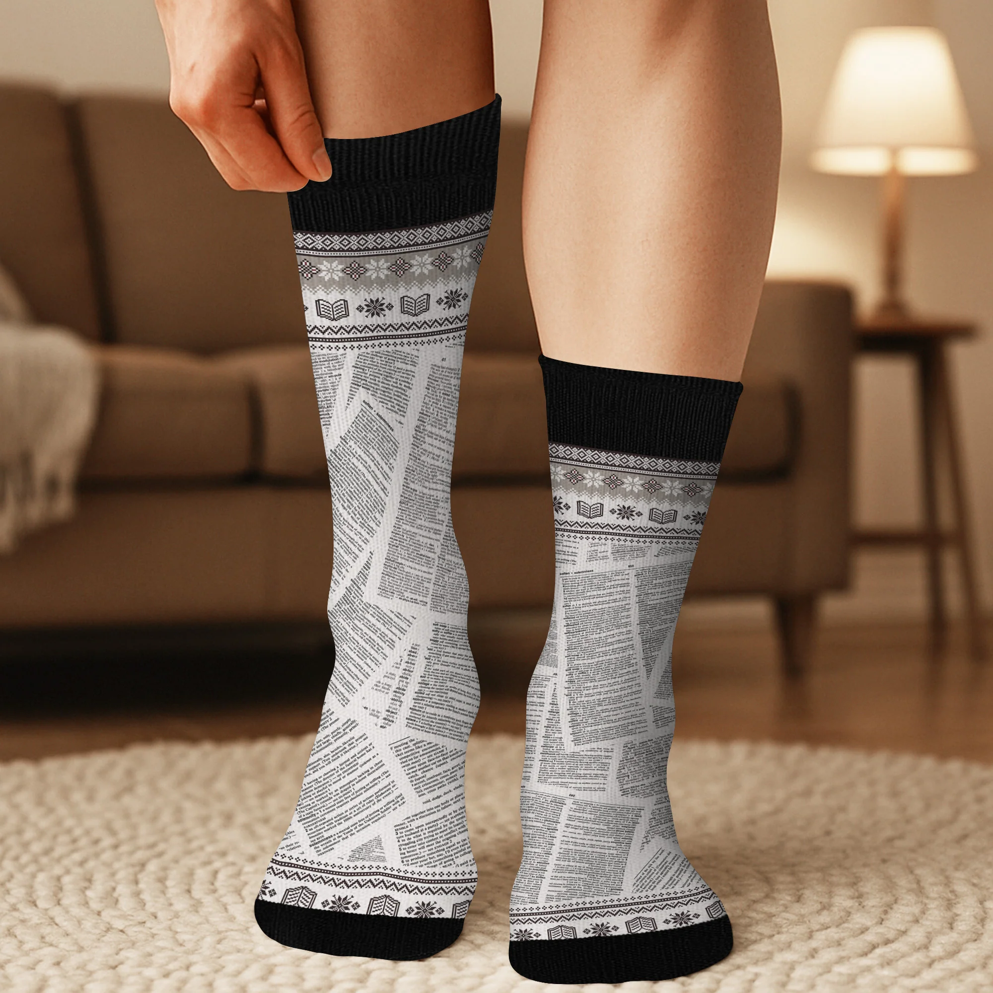 Chaussettes Personnalisées Lecture - Femme Qui Aime Les Livres - Image 3