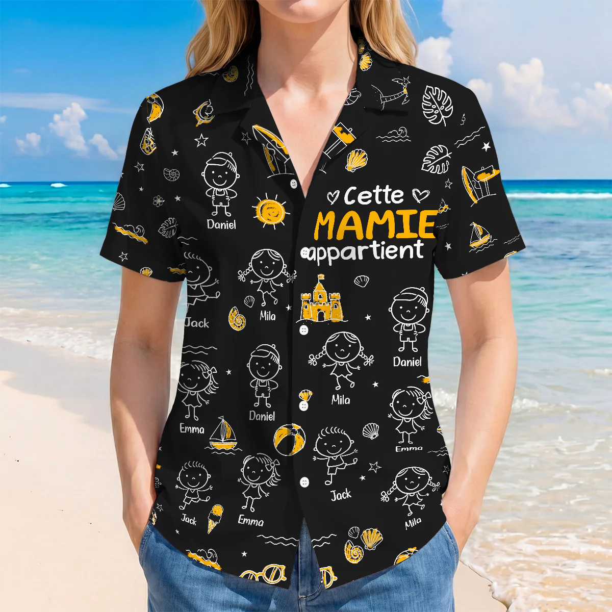 Chemise Hawaïenne Personnalisée - Cadeau Été Mamie Papy Appartient À - Image 2