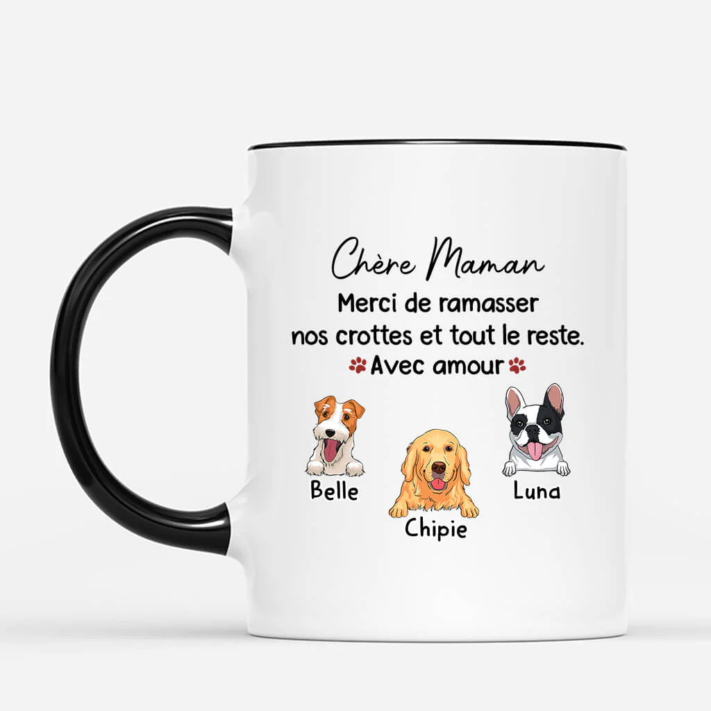 Mug Personnalisé Papa – Cher Papa, Merci De Ramasser Mes Crottes - Image 2