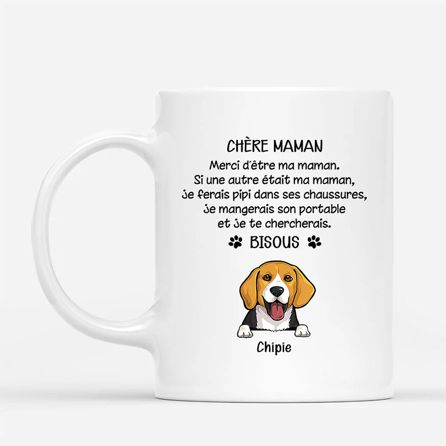 Mug Personnalisé Maman - Chère Maman Chien