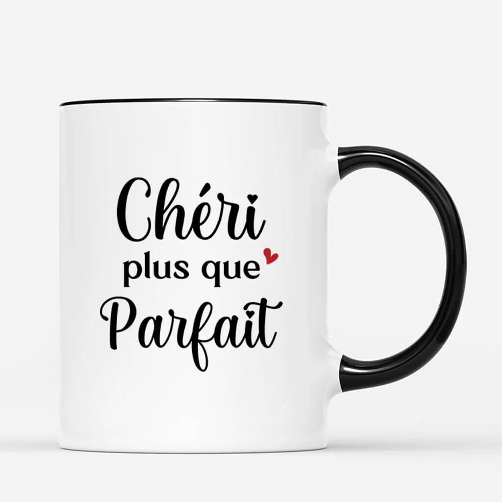 Mug Personnalisé Couple - Chéri Plus Que Parfait - Image 3