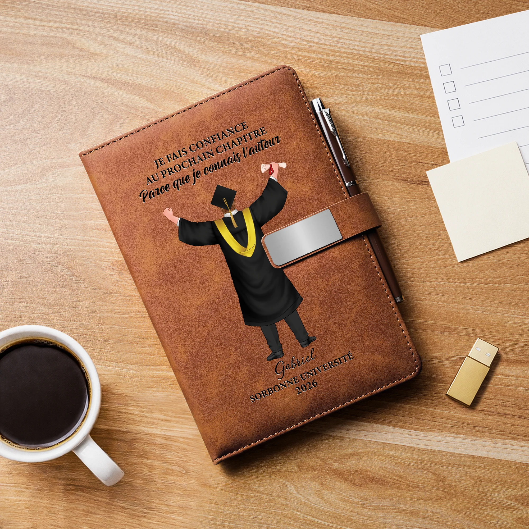 Coffret Carnet De Notes Personnalisé Femme  - Je Fais Confiance Cadeau Diplôme - Image 2
