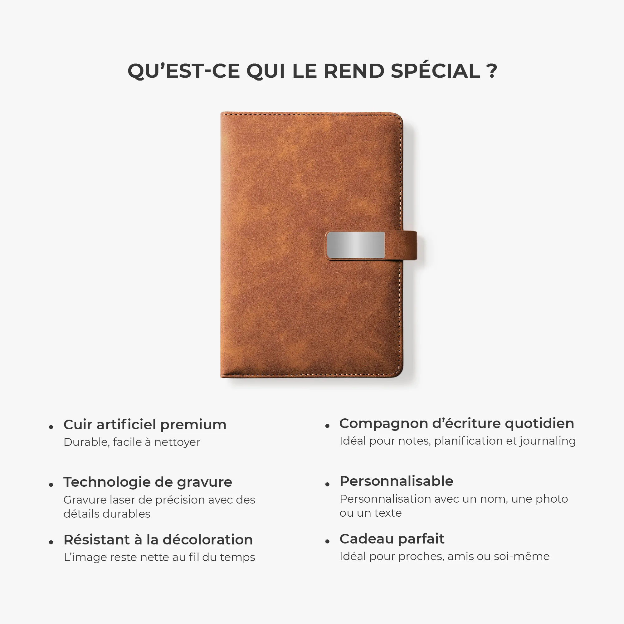 Coffret Carnet De Notes Personnalisé Imprimé UV - J'aimerais Mon Amie Habites À Côté - Image 7