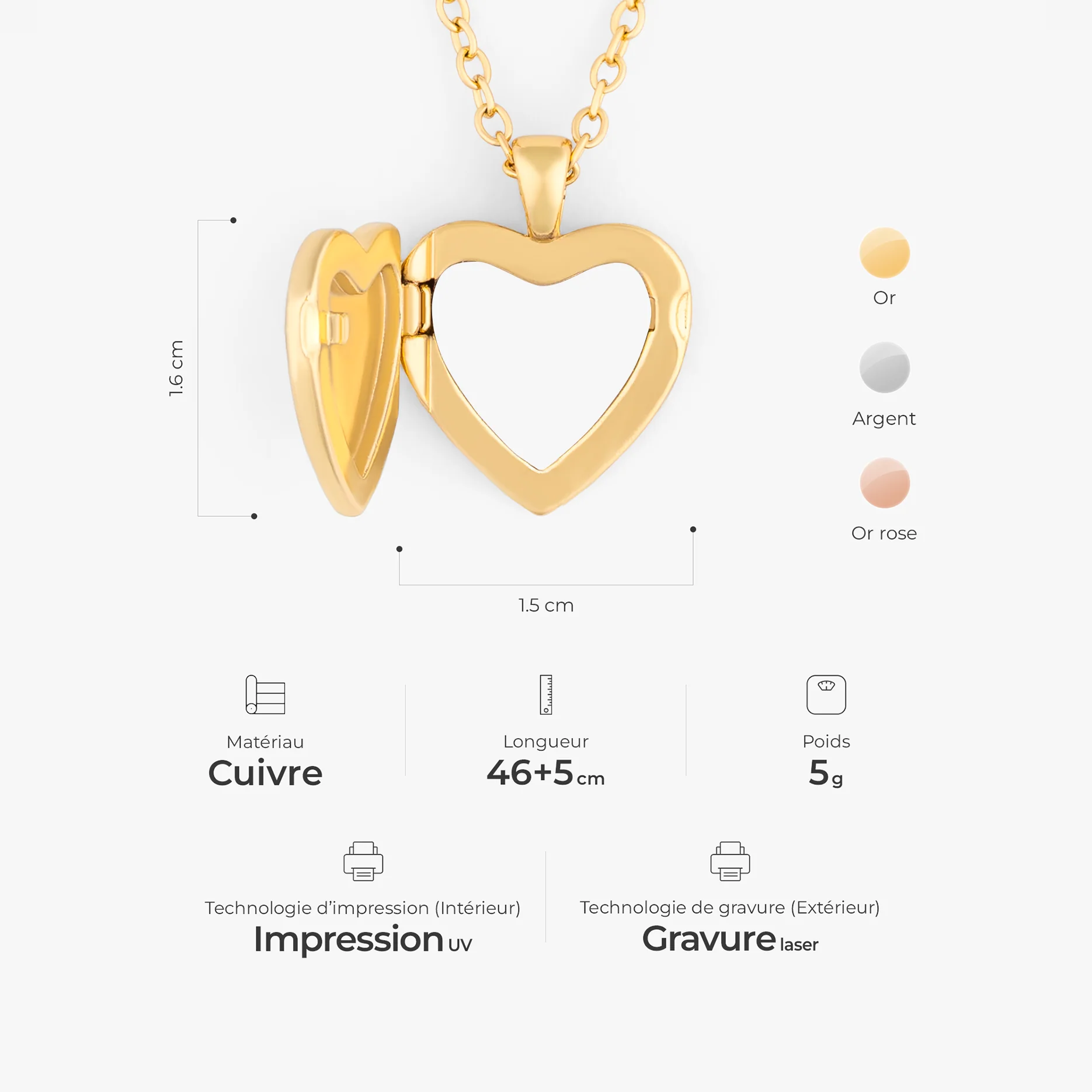 Collier Femme Personnalisable | Cadeau Anniversaire Avec Phase De La Lune - Image 3
