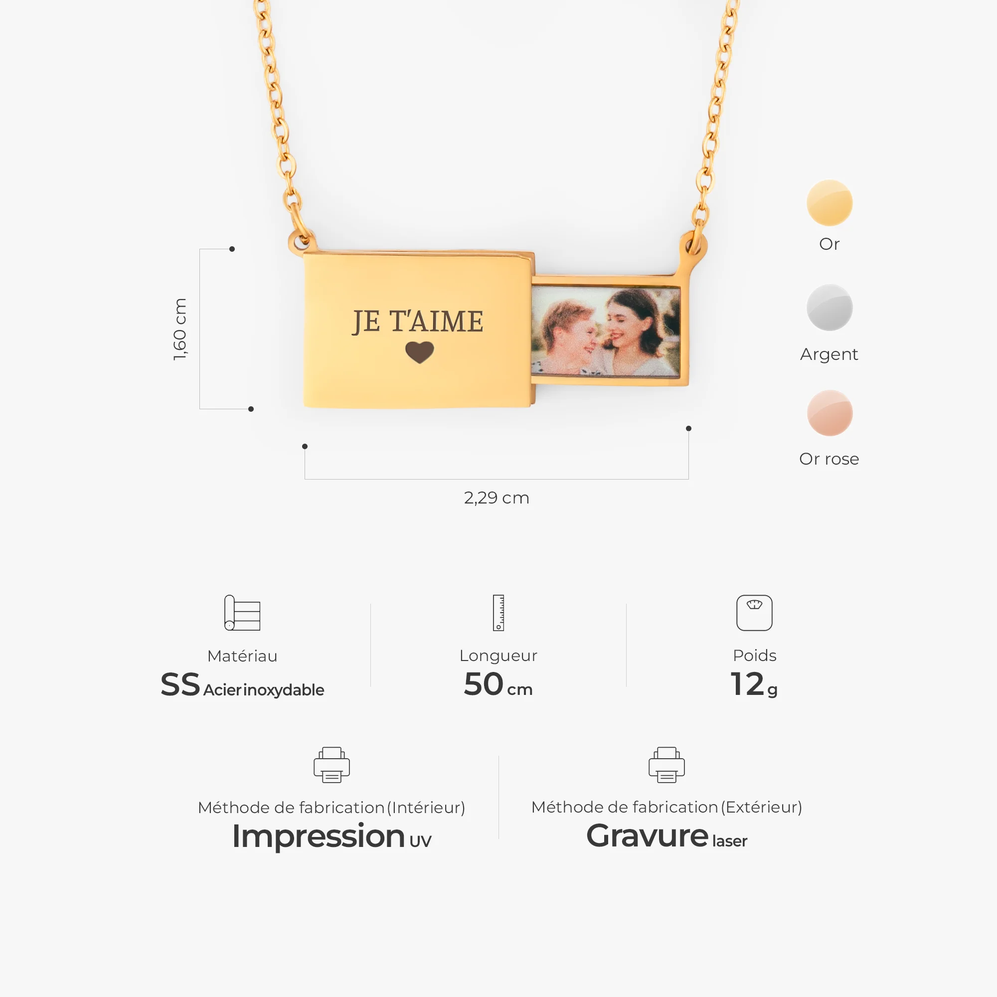 Collier Personnalisé Avec Photo - Petit Souvenir - Image 3