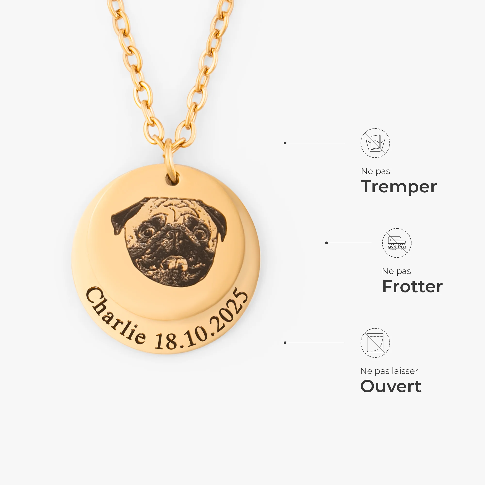 Collier Personnalisé Photo Chien/Chat - Mon Animal De Compagnie - Image 4