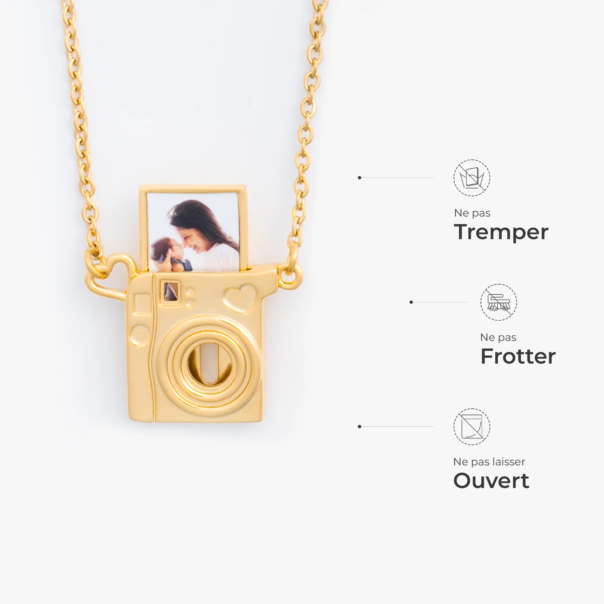 Collier Personnalisé Avec Photo - Pour Toujours | Design Pendentif Appareil Photo - Image 4