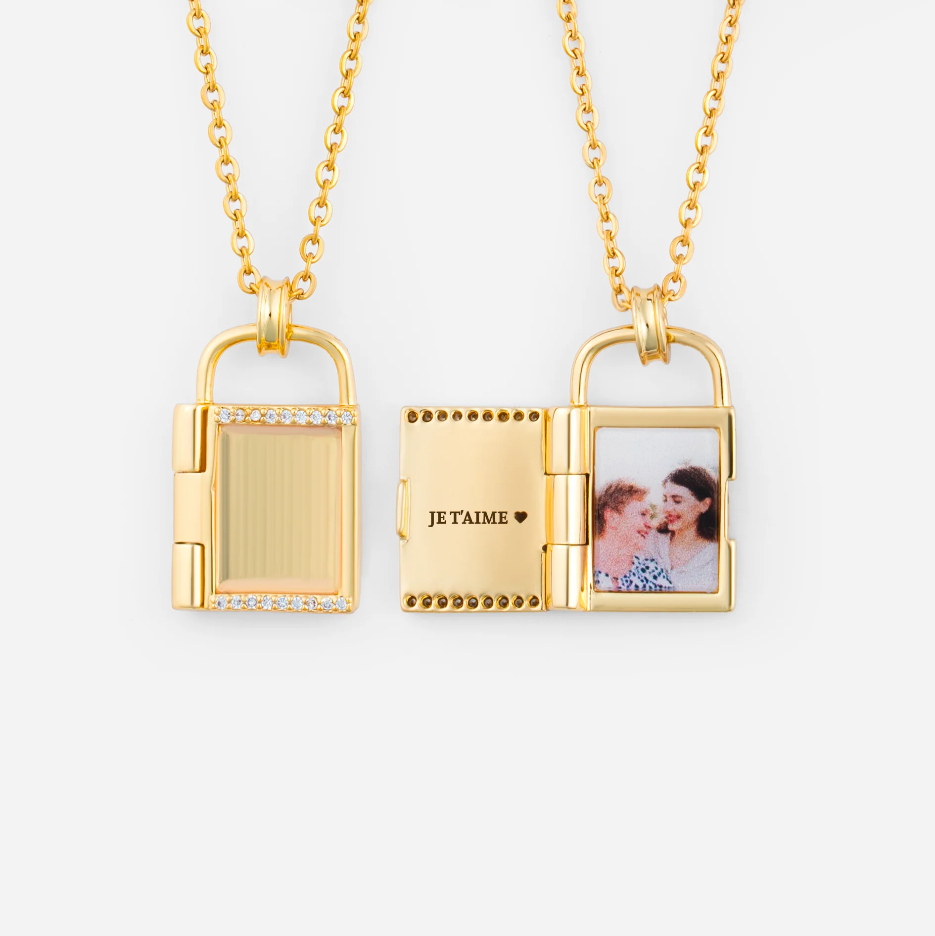 Collier Personnalisé Avec Photo - Je T'aime