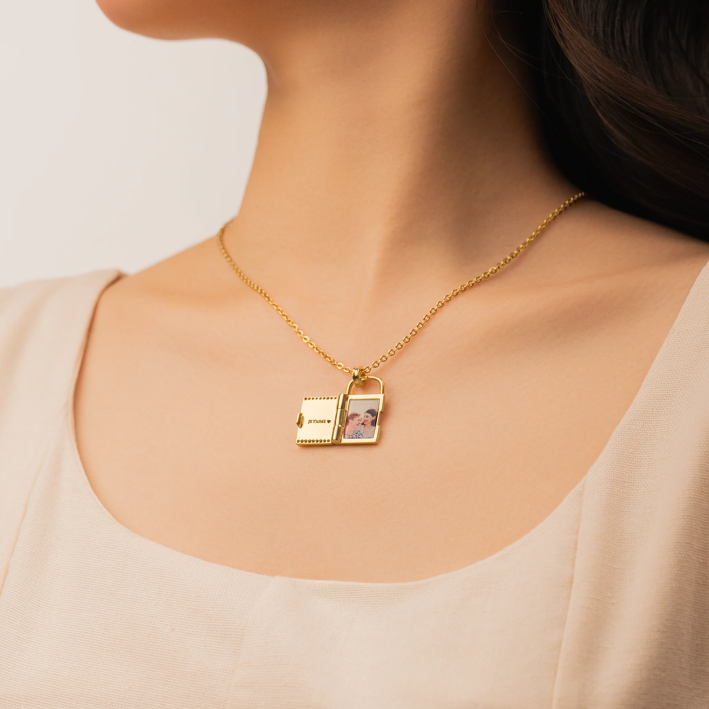 Collier Personnalisé Avec Photo - Je T'aime - Image 2