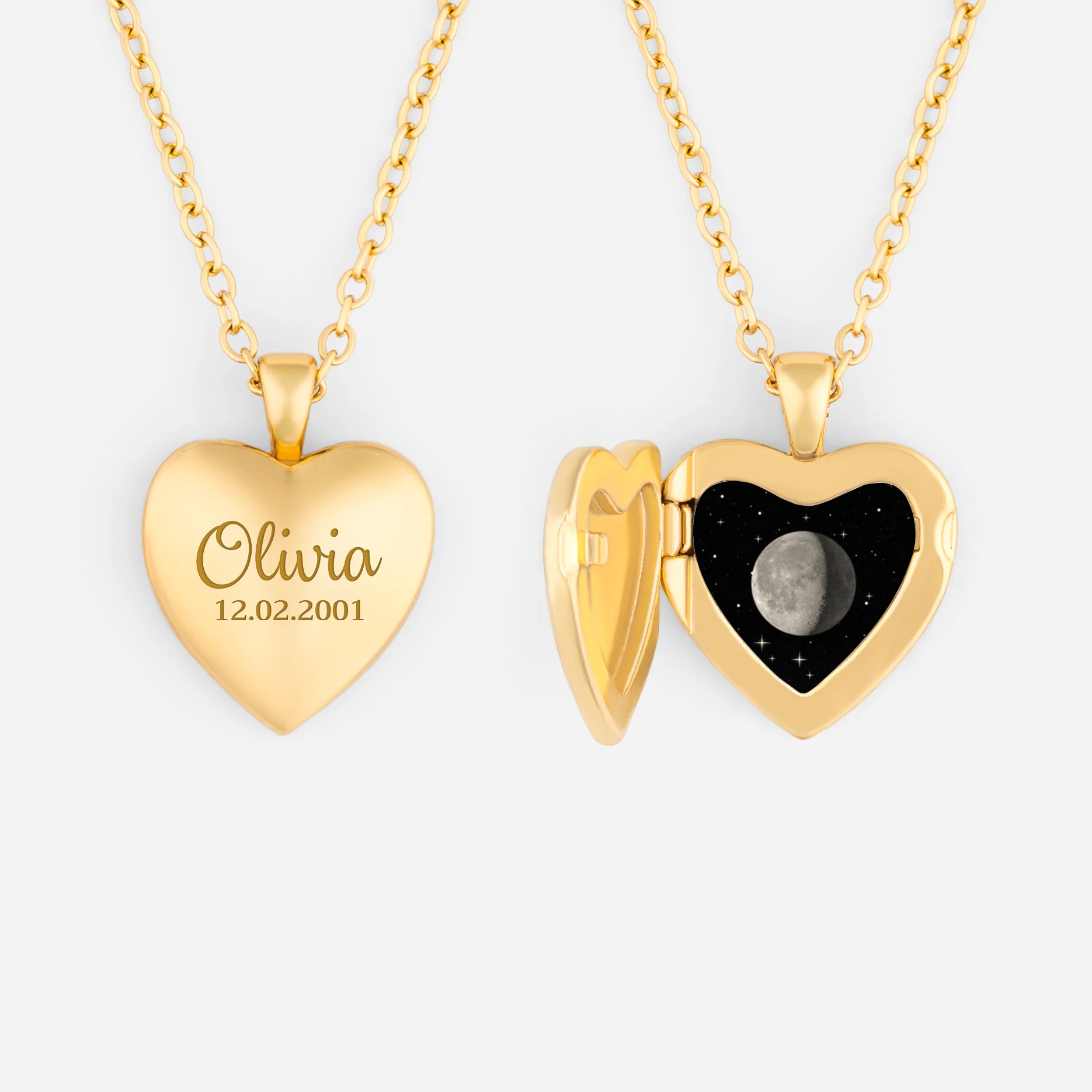 Collier Femme Personnalisable | Cadeau Anniversaire Avec Phase De La Lune