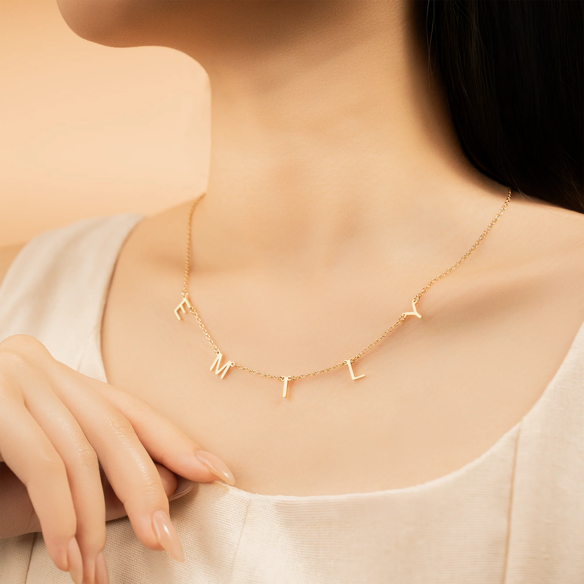 Collier Personnalisé Lettre Femme/Homme - Bijoux Avec Prénom - Image 2
