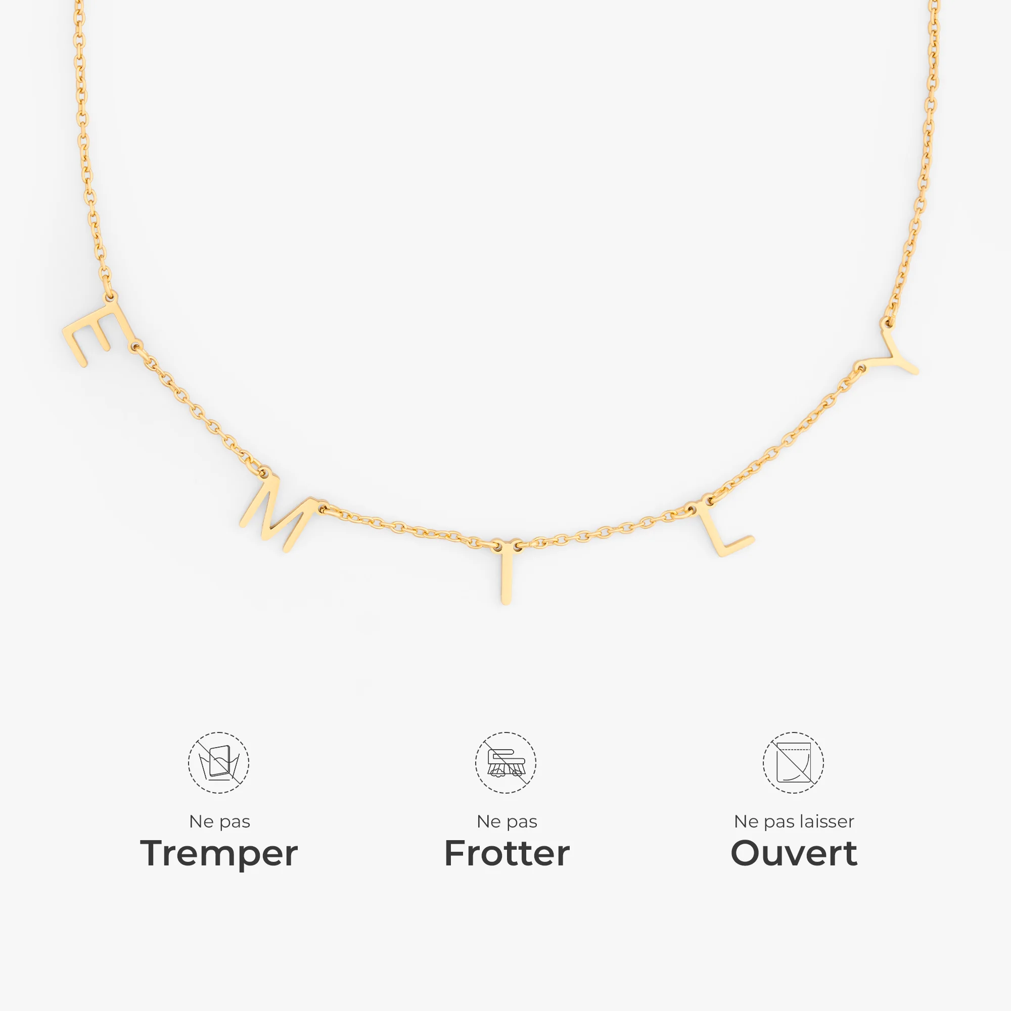 Collier Personnalisé Lettre Femme/Homme - Bijoux Avec Prénom - Image 4