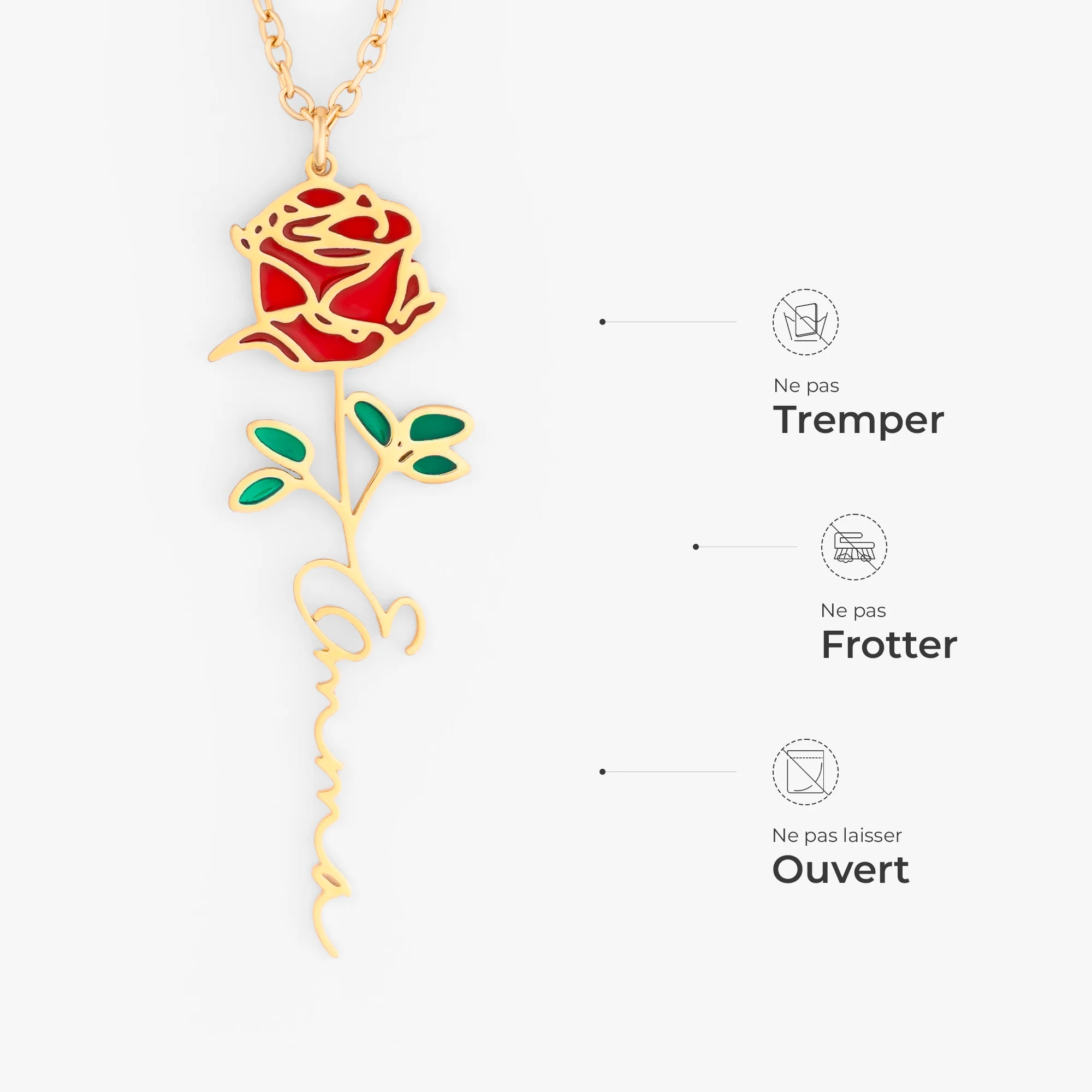 Collier Personnalisé Prénom - Floral Gracieux - Image 5