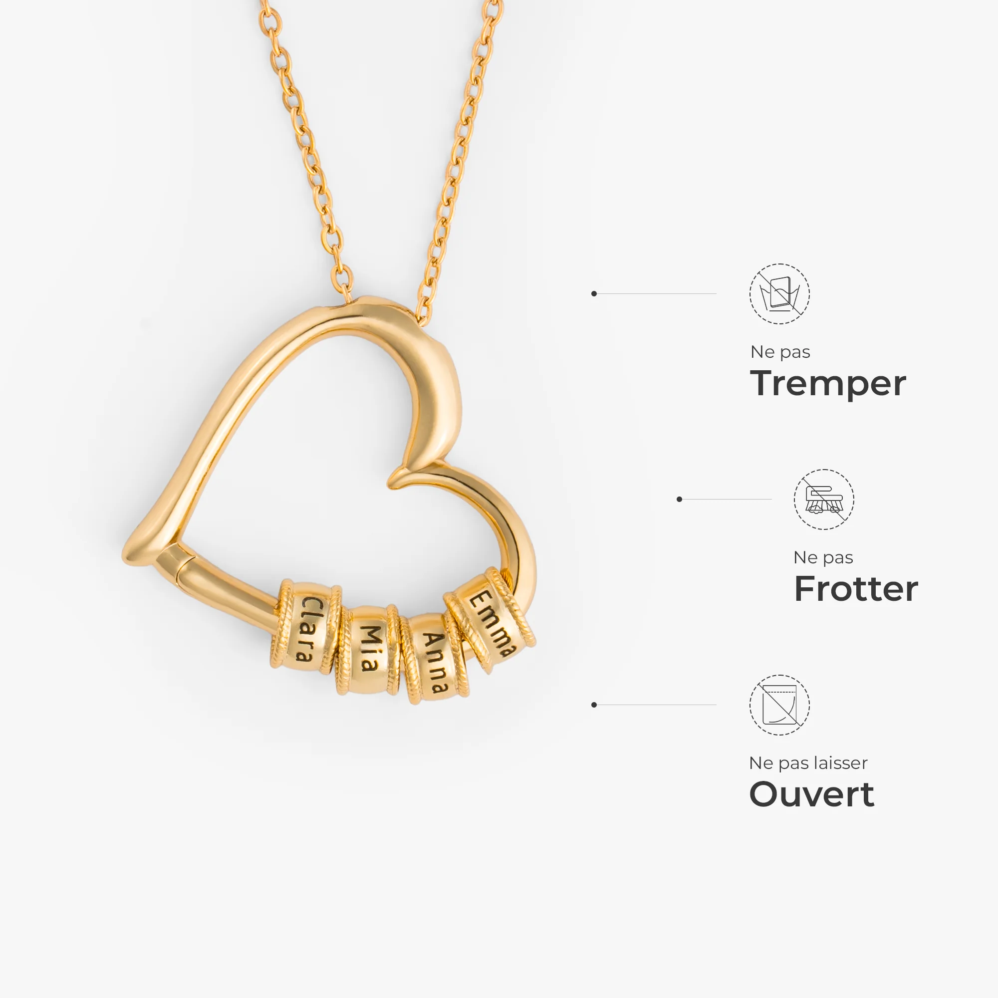 Collier Personnalisé Mamie - Maman Mamie Cœur - Image 4