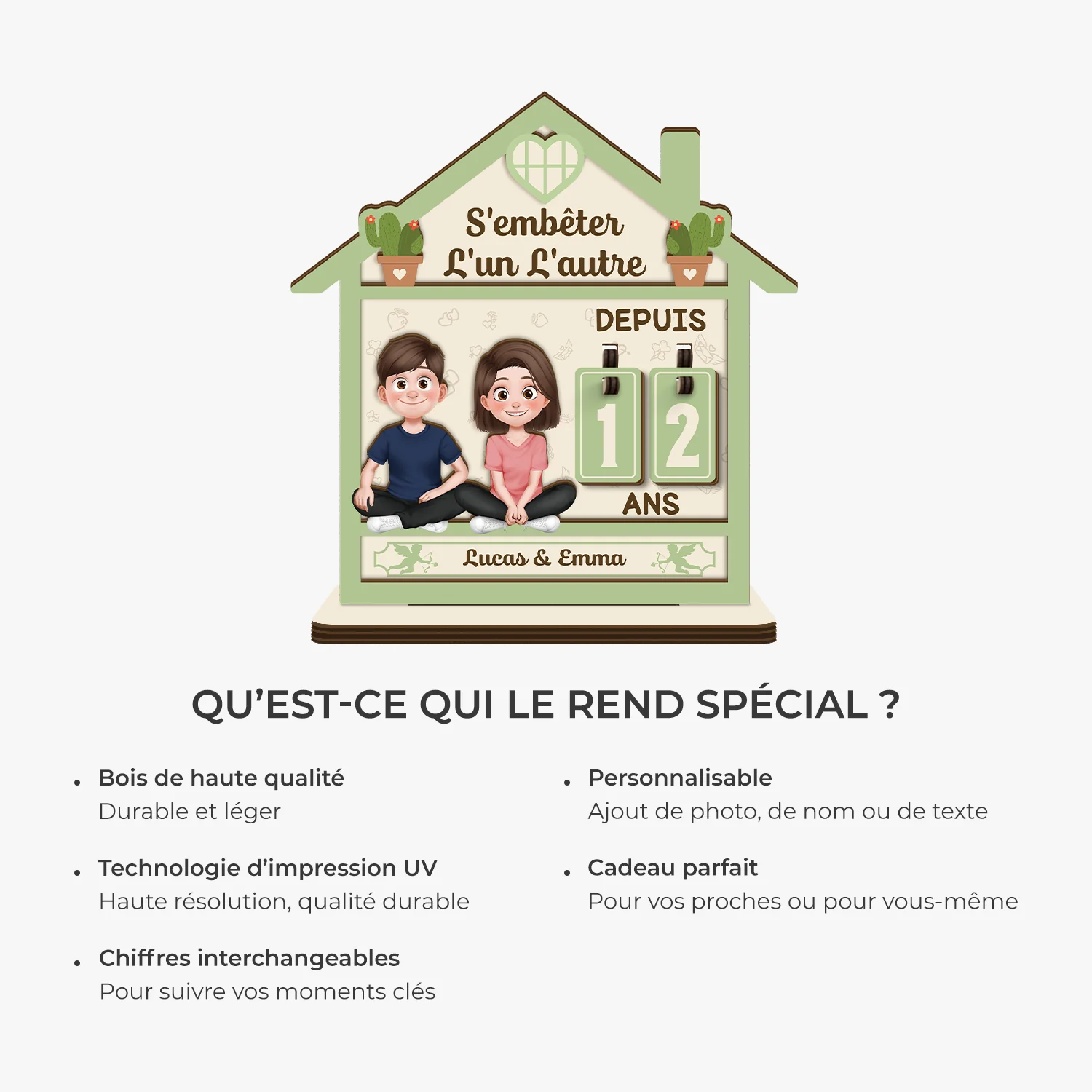 Compteur Personnalisé Couple - Ensemble Depuis - Image 5