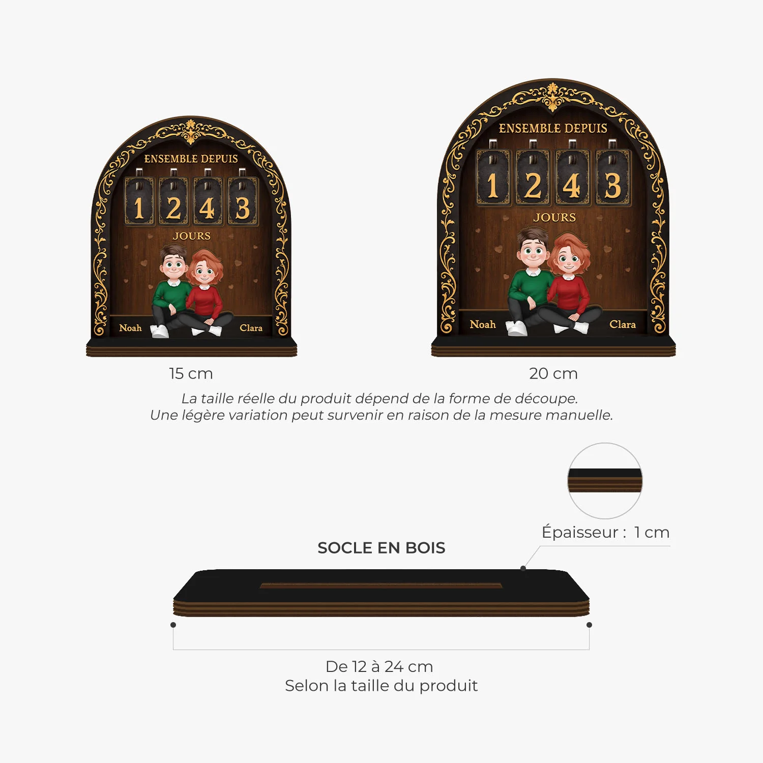 Compteur Personnalisé Pour Couple - Ensemble Depuis - Image 3