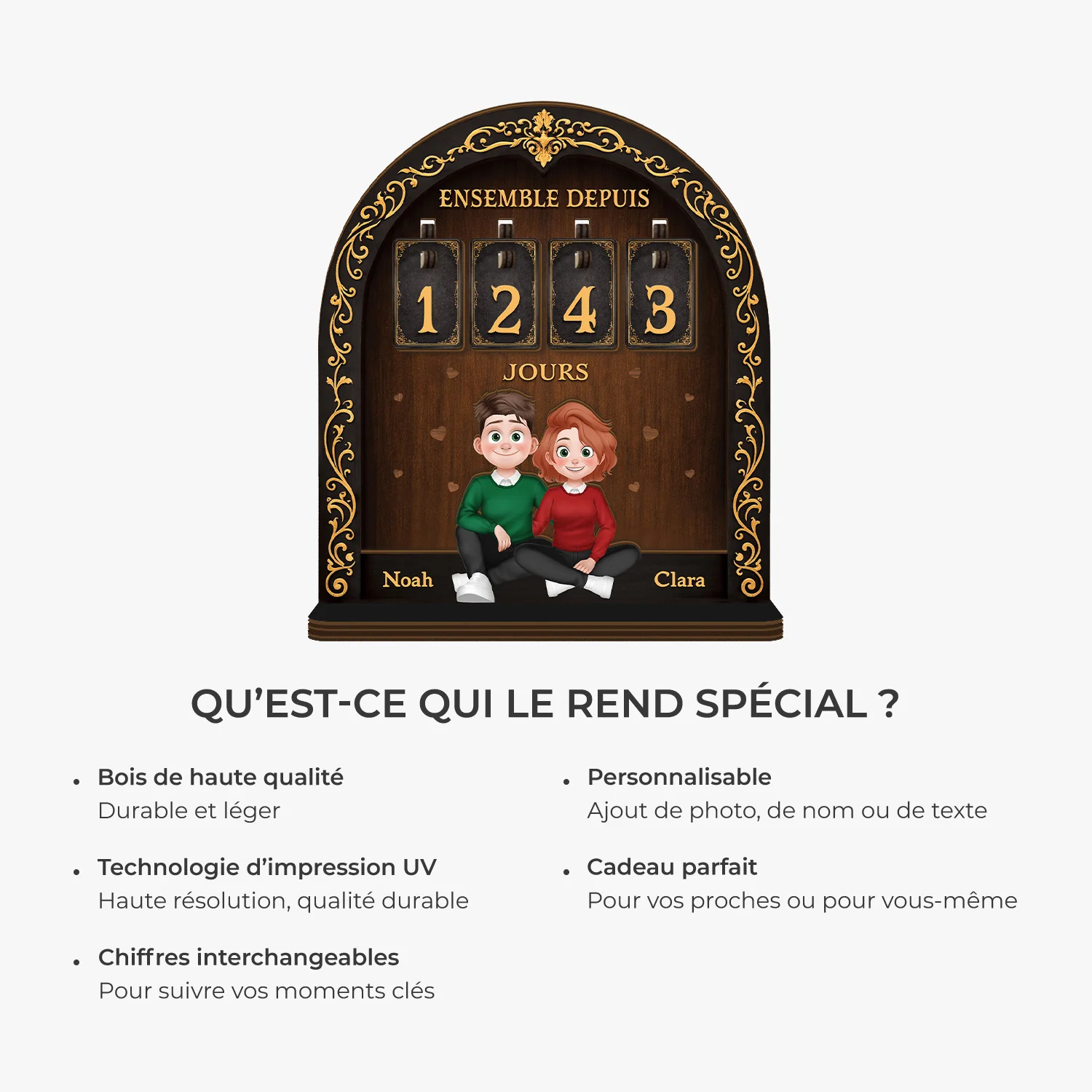 Compteur Personnalisé Pour Couple - Ensemble Depuis - Image 5