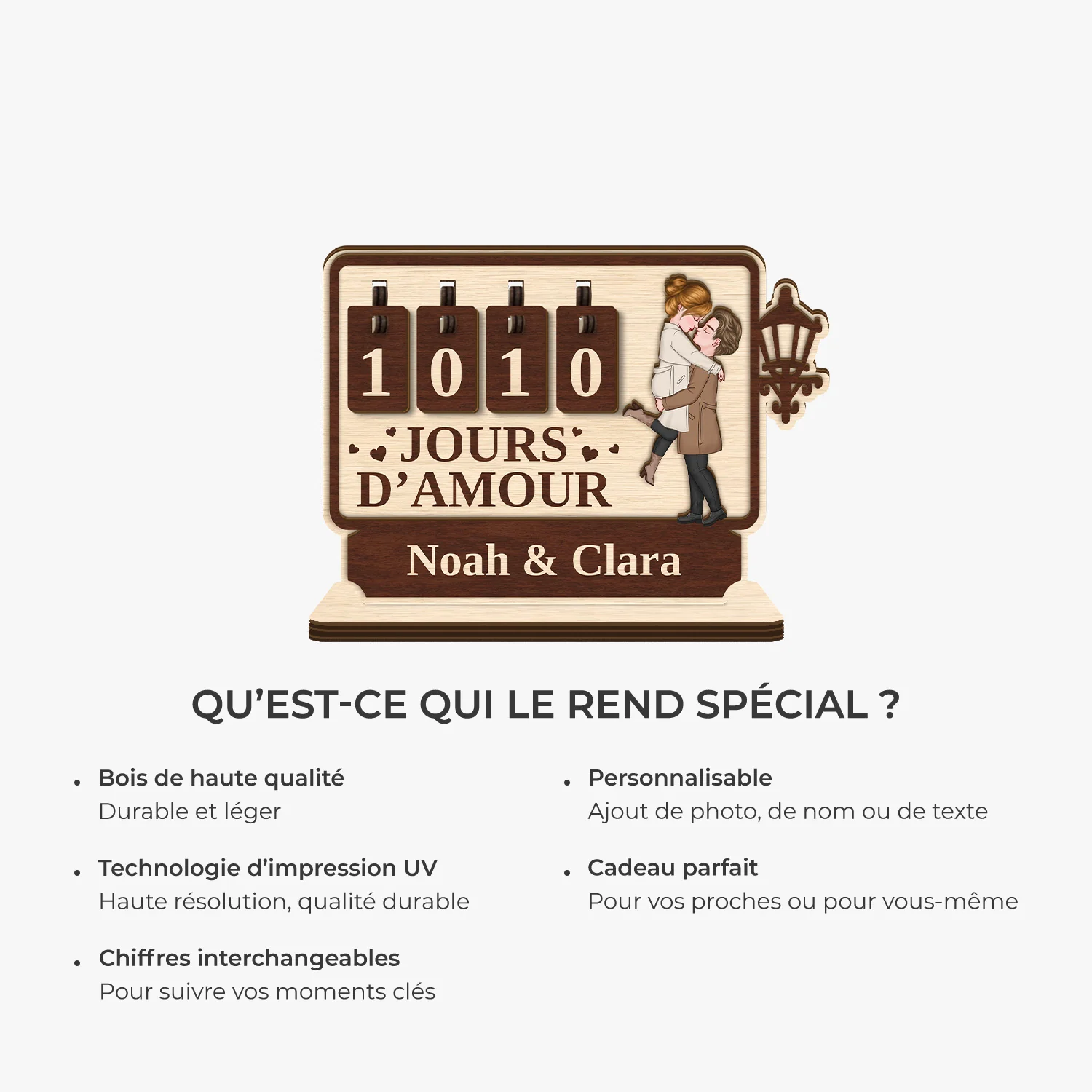 Compteur Personnalisé Pour Couple - Les Jours D’amour - Image 5