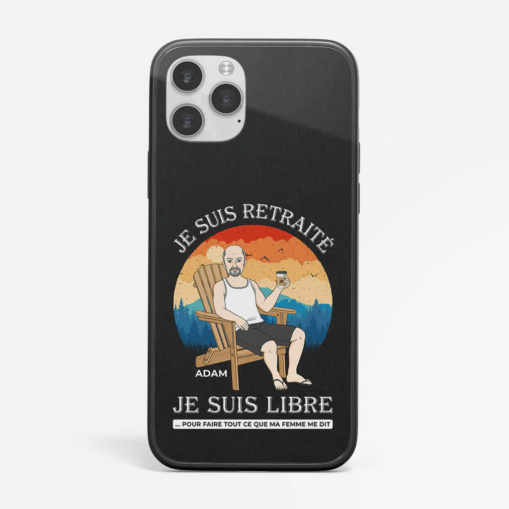 Coque de Téléphone iPhone 12 Je Suis Retraité Je Suis Libre Pour Faire Tout Ce Que Ma Femme Me Dit Personnalisée