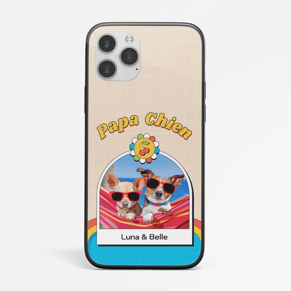 Coque de Téléphone iPhone 12 Maman Chien avec Photo Mimi Personnalisée - Image 2