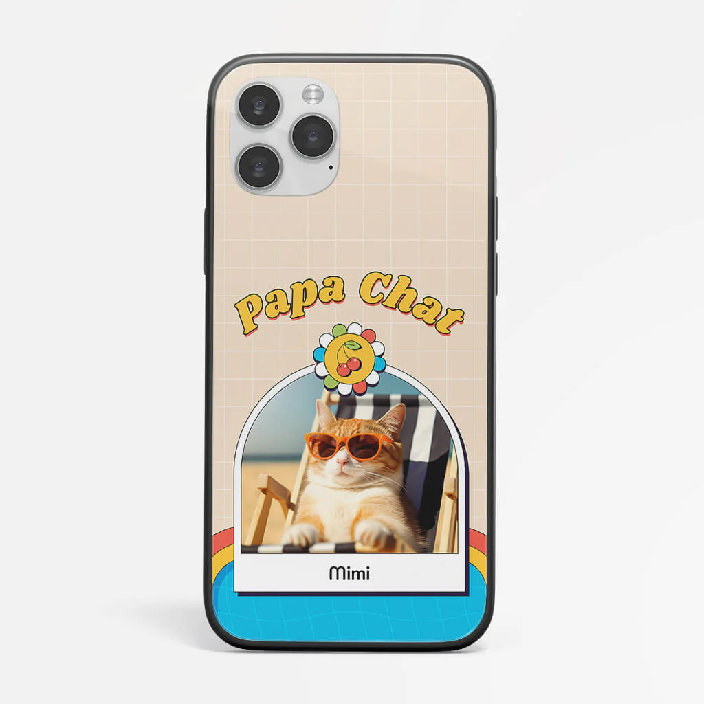 Coque de Téléphone iPhone 13 Maman Chat avec Photo et Prénoms Personnalisée - Image 2