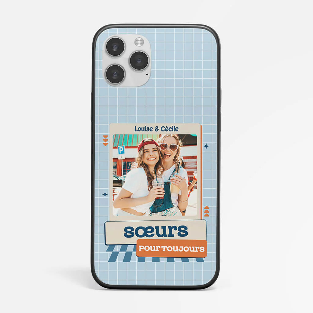Coque de Téléphone iPhone 13 Meilleures Amies Pour Toujours Carte Photo Personnalisée - Image 2