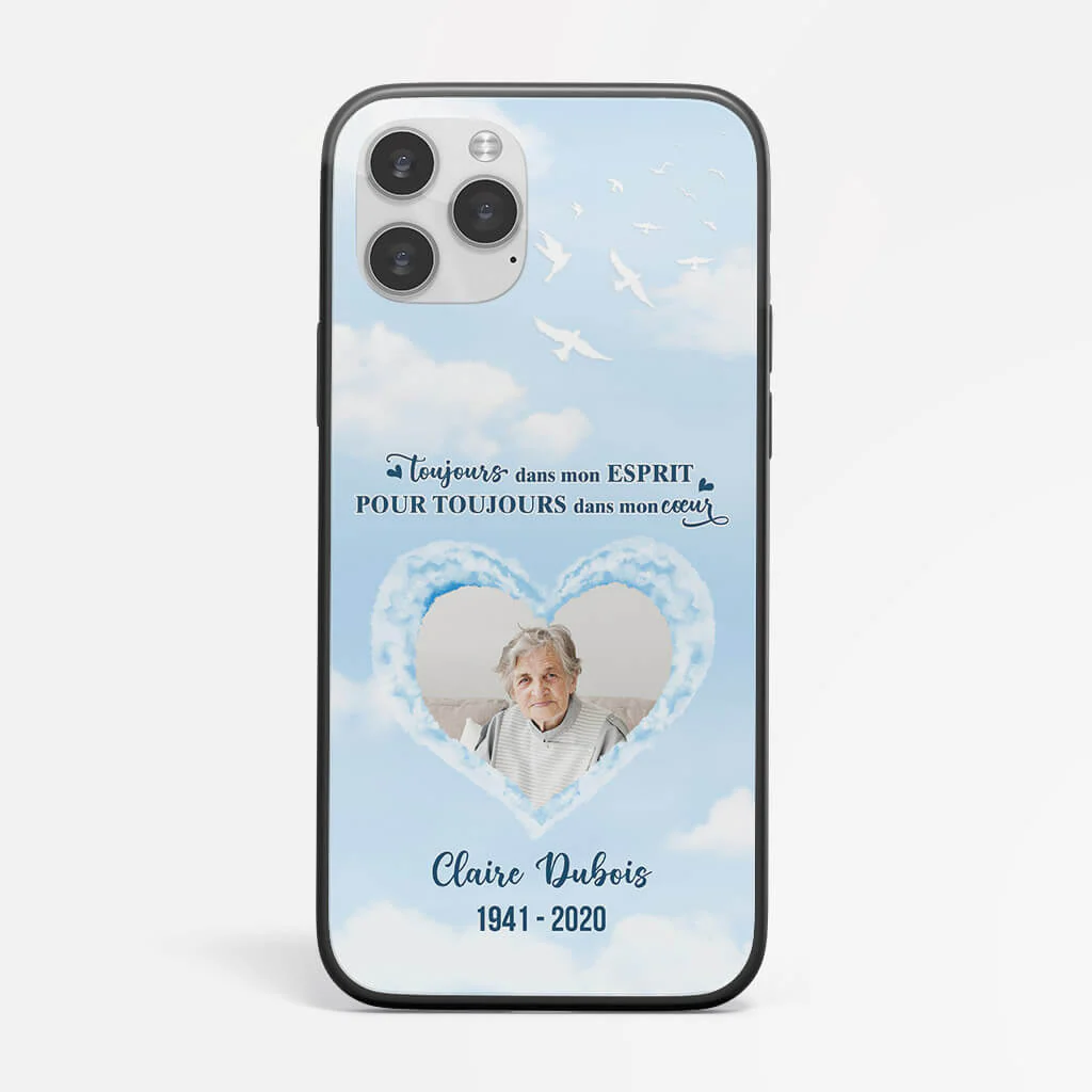Coque de Téléphone iPhone 14 Toujours Dans Mon Esprit Mon Cœur Personnalisée