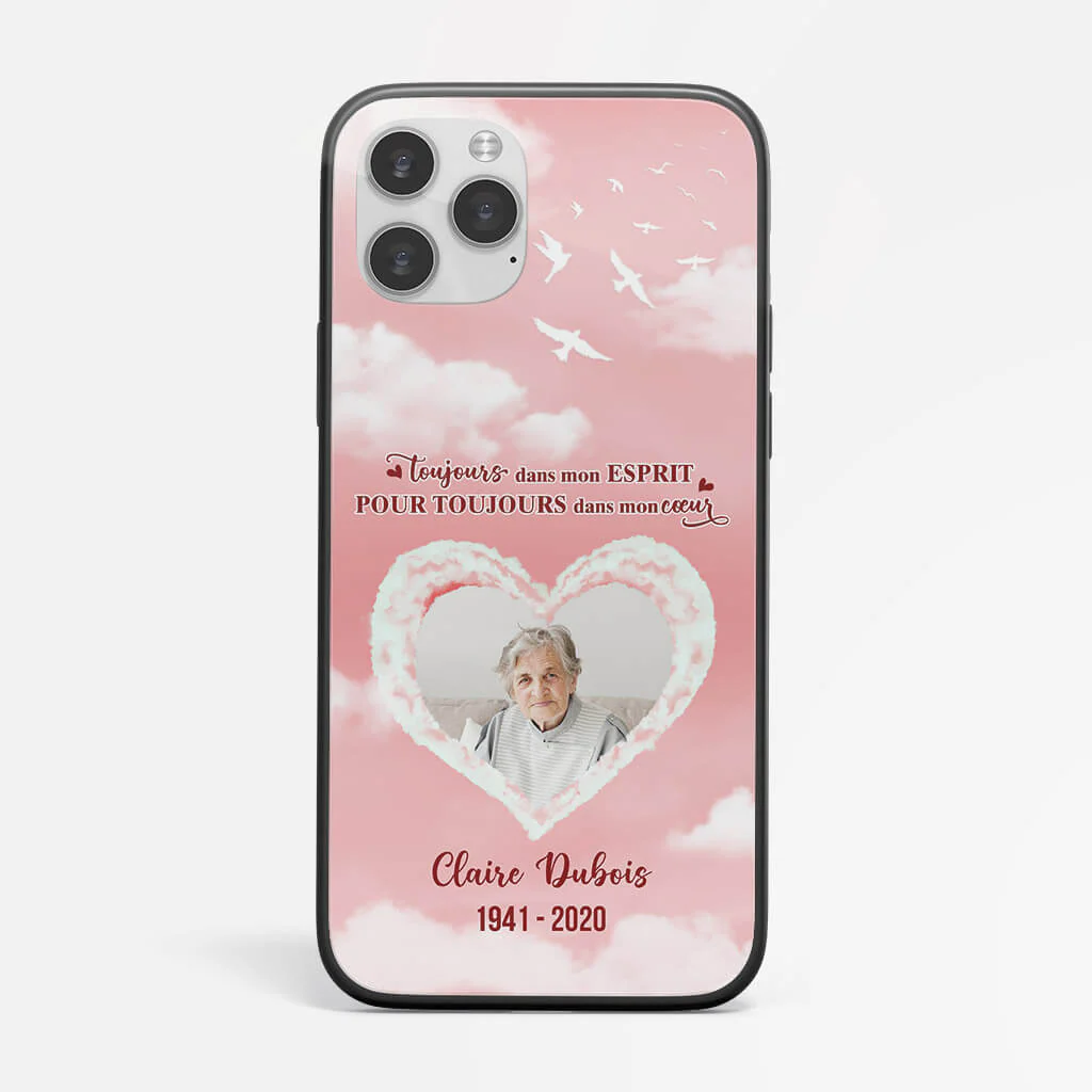 Coque de Téléphone iPhone 14 Toujours Dans Mon Esprit Mon Cœur Personnalisée - Image 2
