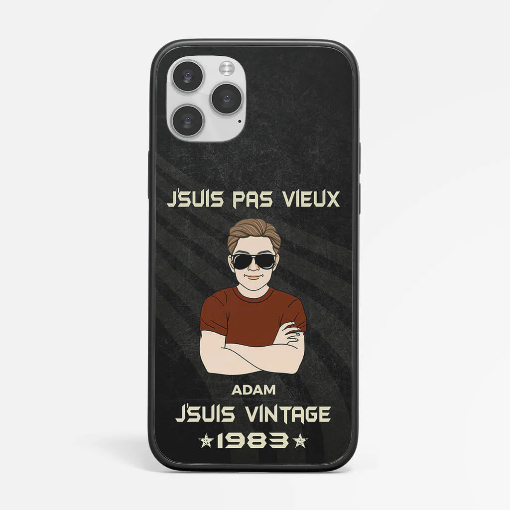 Coque De Téléphone J'Suis Pas Vieux J'Suis Vintage 40 Ans iPhone 11 Personnalisée
