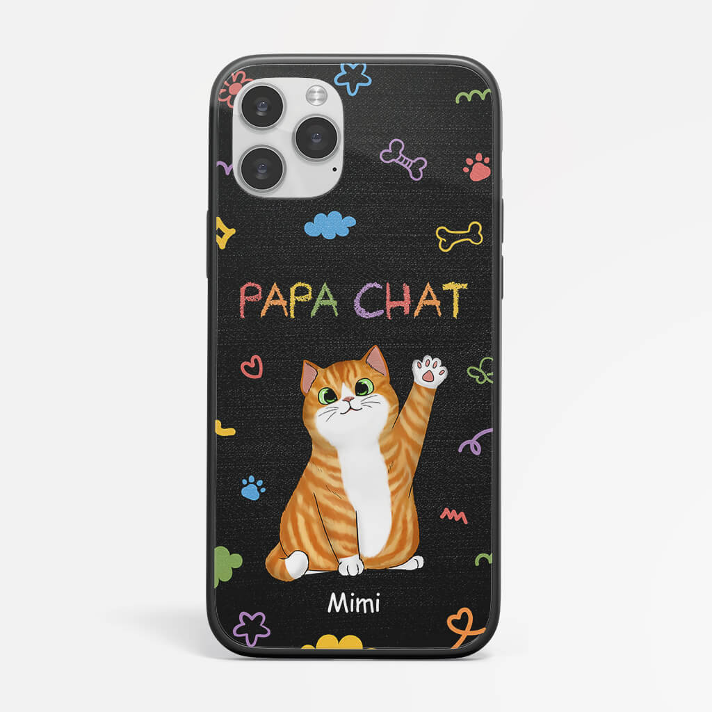 Coque De Téléphone Maman Chat/Papa Chat Personnalisée Iphone 14 - Image 2