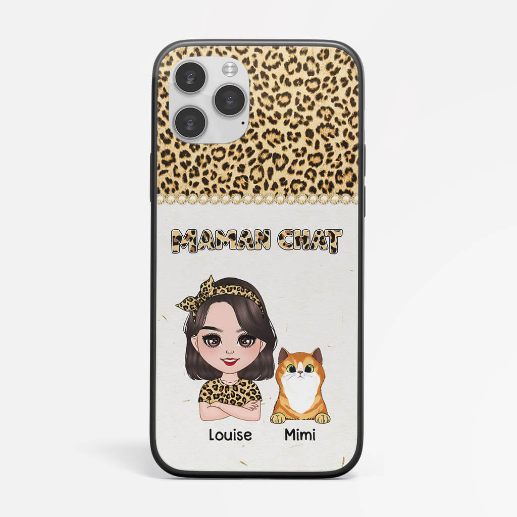 Coque Iphone 12 Maman Chat Personnalisée - Image 2