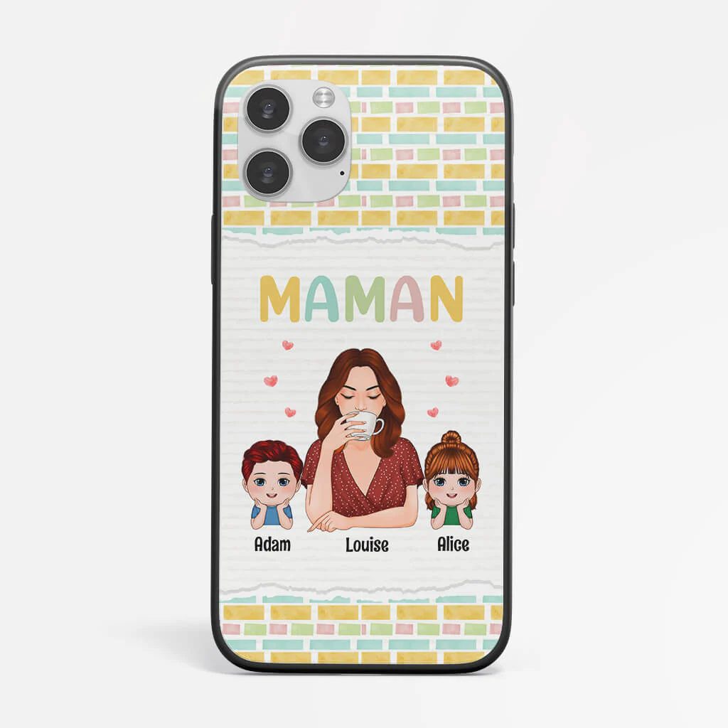 Coque Iphone 12 Maman Et Ses Enfants Personnalisée