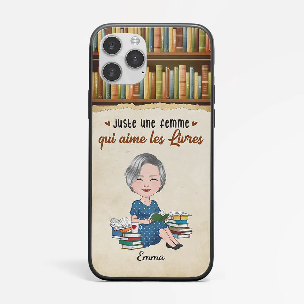 Coque Juste Une Femme Qui Aime Les Livres Personnalisée - Image 2
