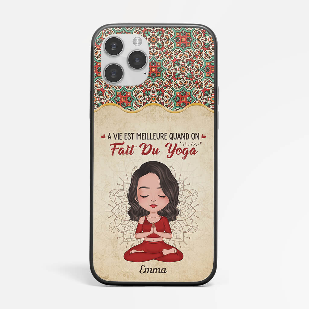 Coque La Vie Est Meilleure Avec Le Yoga Personnalisée