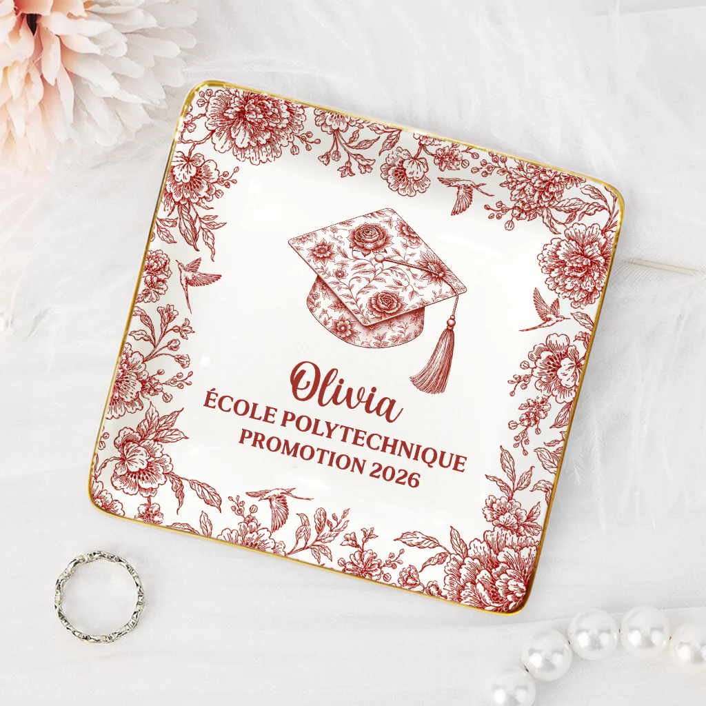 Coupelle Bijoux Personnalisée - Cadeau Pour Diplôme Universitaire Femme - Image 2
