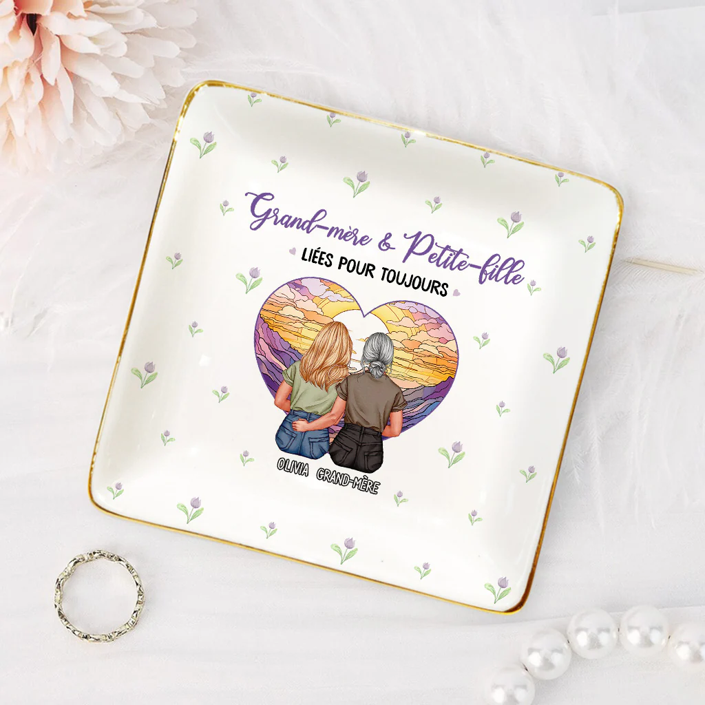 Coupelle Bijoux Personnalisée - Maman Et Fille Liées Pour Toujours - Image 2