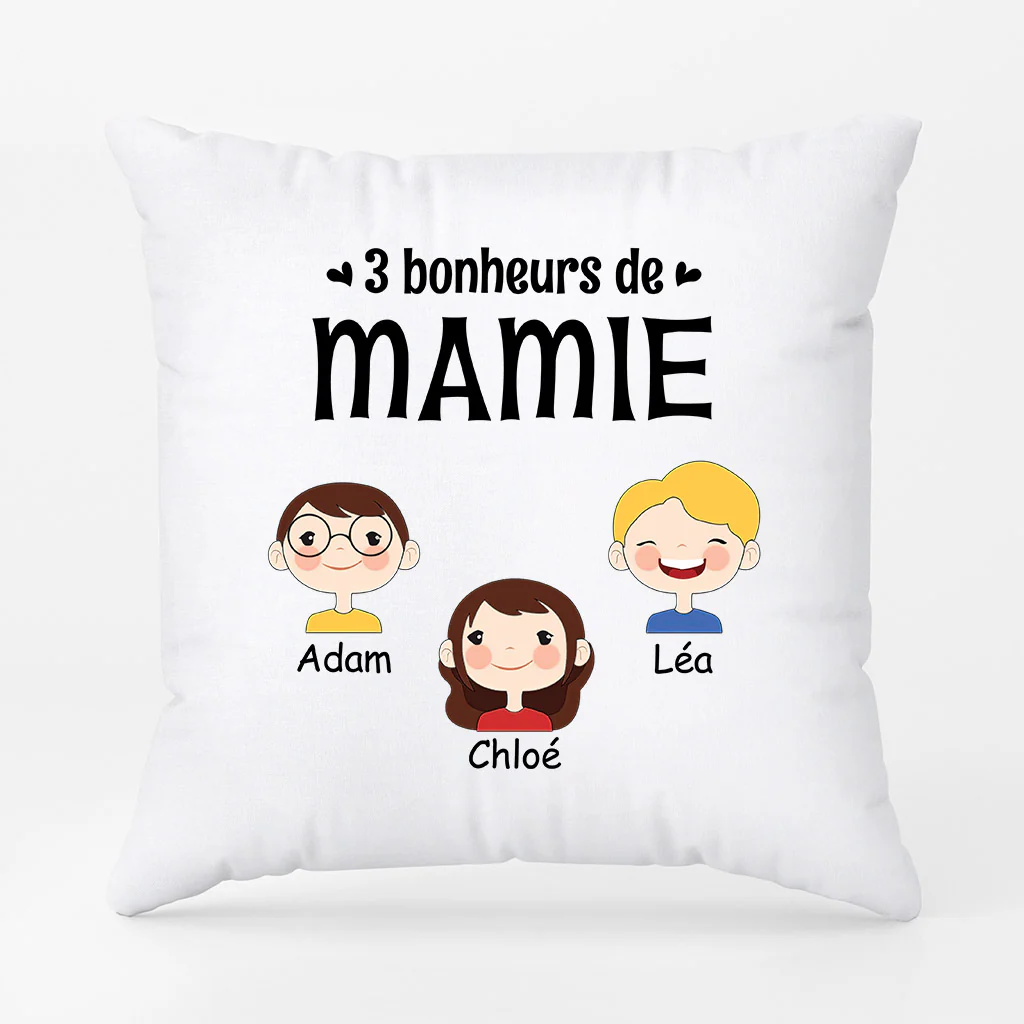 Coussin Personnalisé Pour Mamie - Les Bonheurs de Maman/Mamie