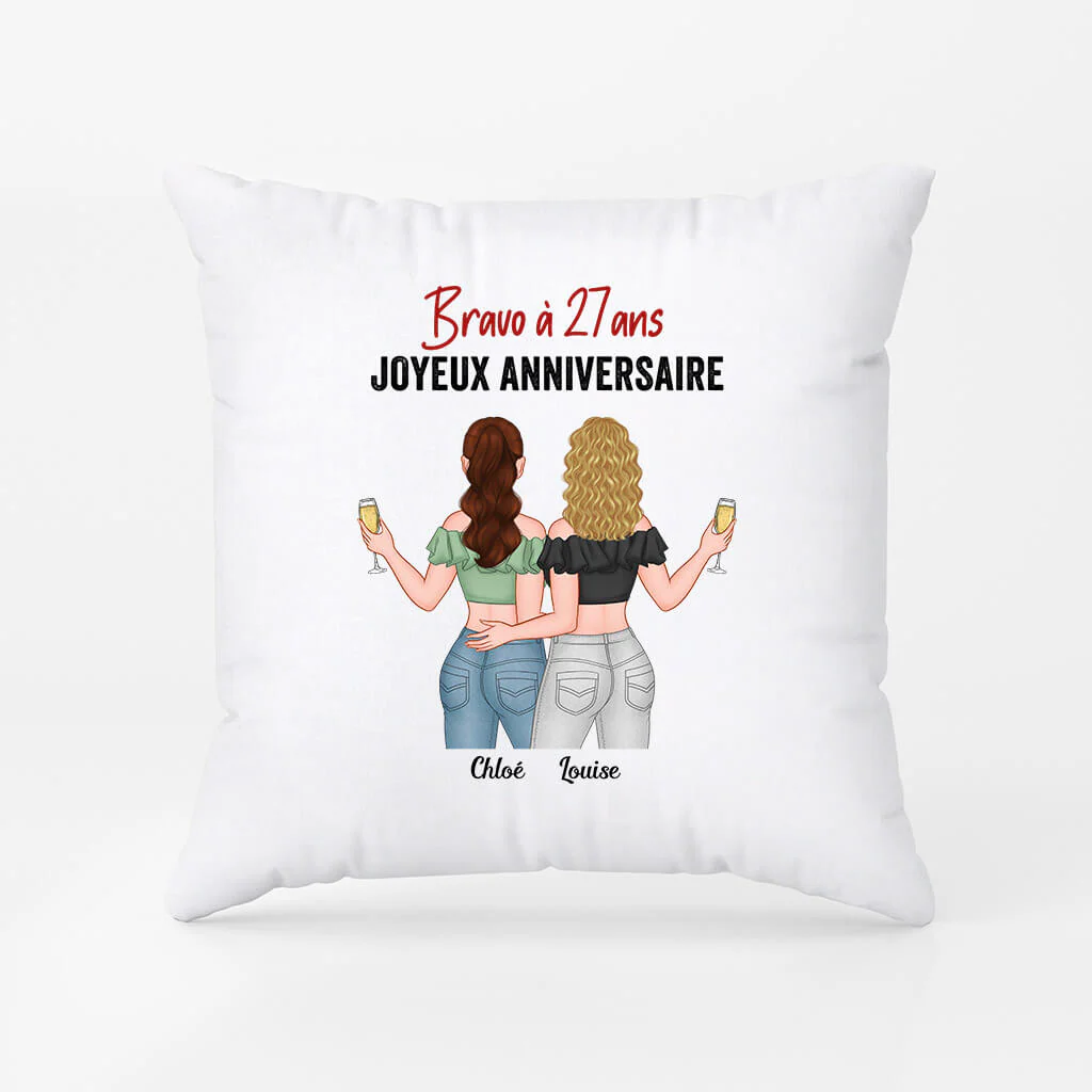 Coussin Personnalisé Anniversaire - Bravo Joyeux Anniversaire - Image 2